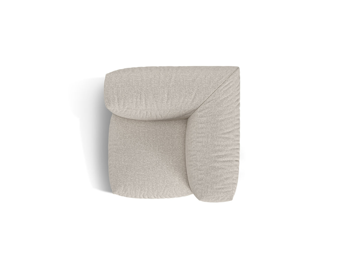 1-Sitzer Eckmodul Martina in Beige-Monet präsentiert im Onlineshop von KAQTU Design AG. Modulares Sofa ist von Micadoni
