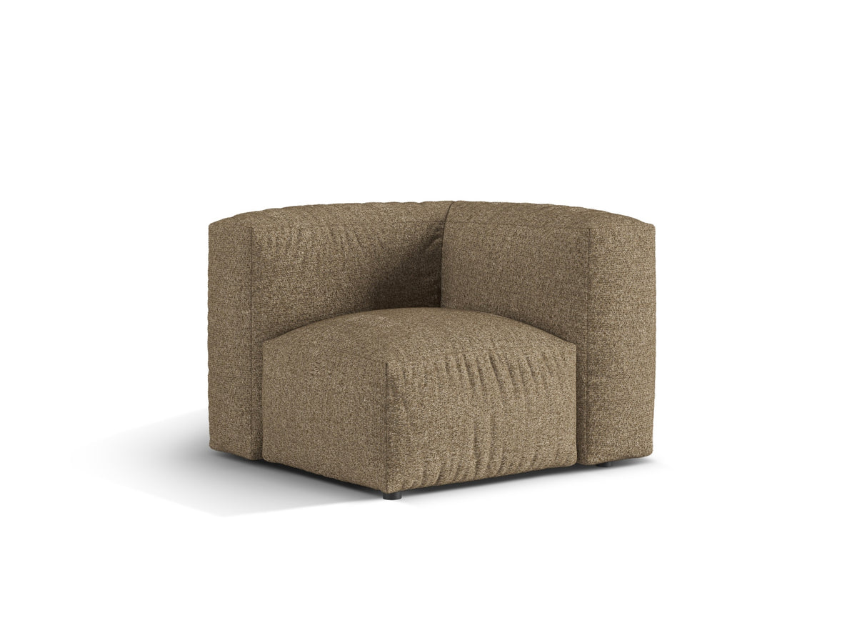 1-Sitzer Eckmodul Martina in Cappuccino-Monet präsentiert im Onlineshop von KAQTU Design AG. Modulares Sofa ist von Micadoni