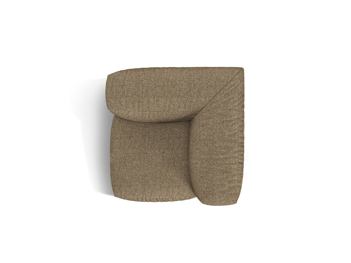 1-Sitzer Eckmodul Martina in Cappuccino-Monet präsentiert im Onlineshop von KAQTU Design AG. Modulares Sofa ist von Micadoni