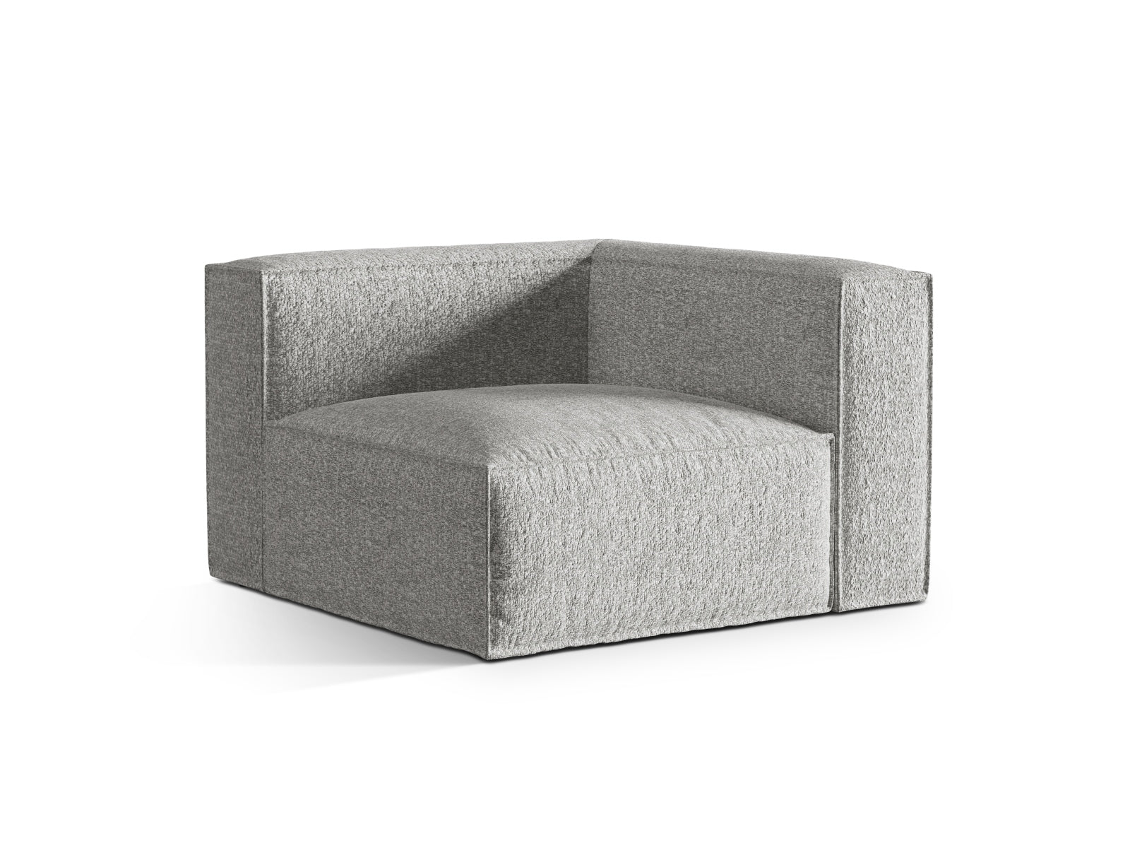Nuria Corner Modul 1 Sitzer in Silver präsentiert im Onlineshop von KAQTU Design AG. Modulares Sofa ist von Micadoni
