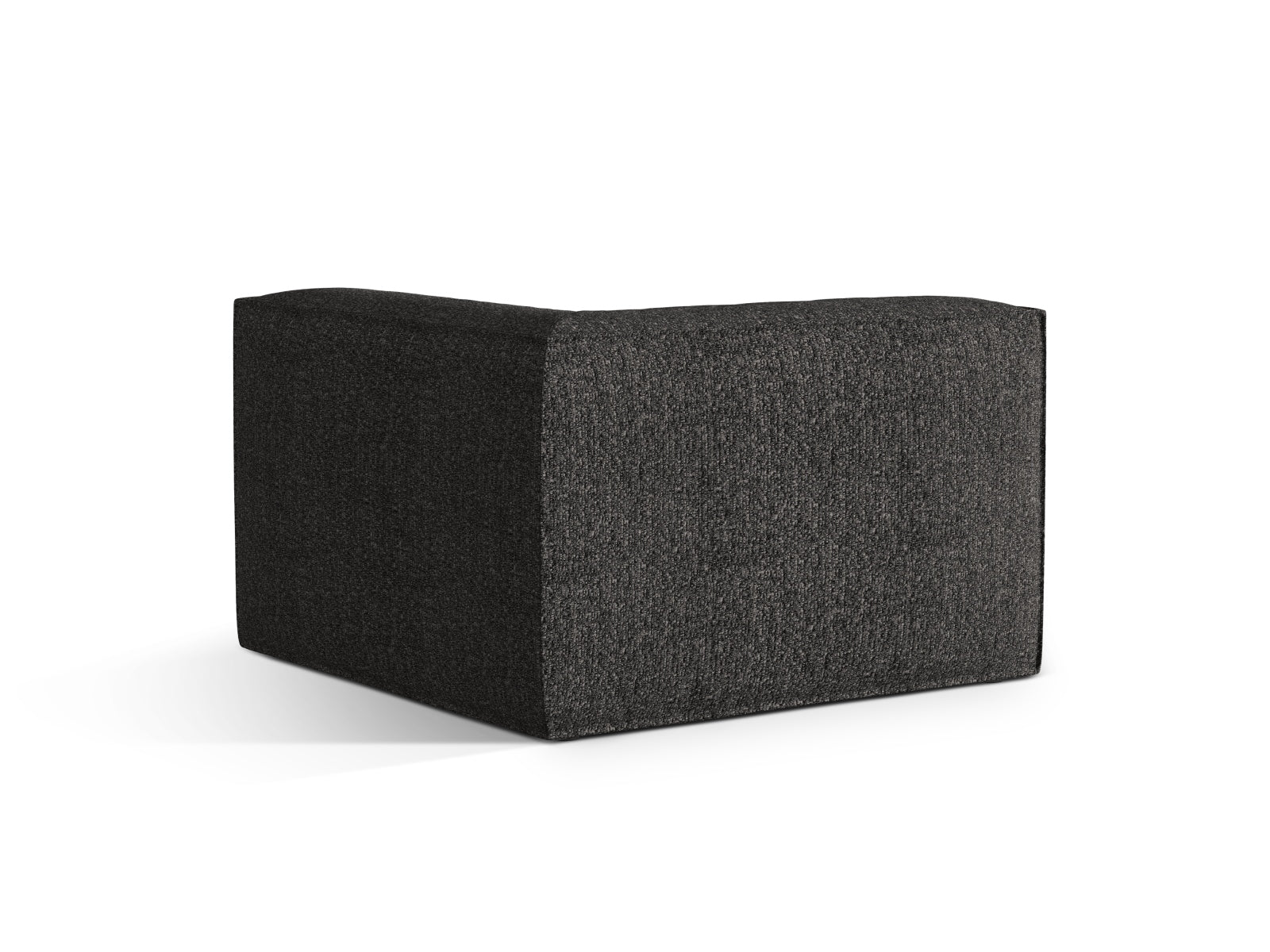 Eleganter Nuria Corner Modul 1 Sitzer in dunklem Grau, perfekt für stilvolle und flexible Wohnkonzepte. Teil des vielseitigen Sofas von Micadoni.