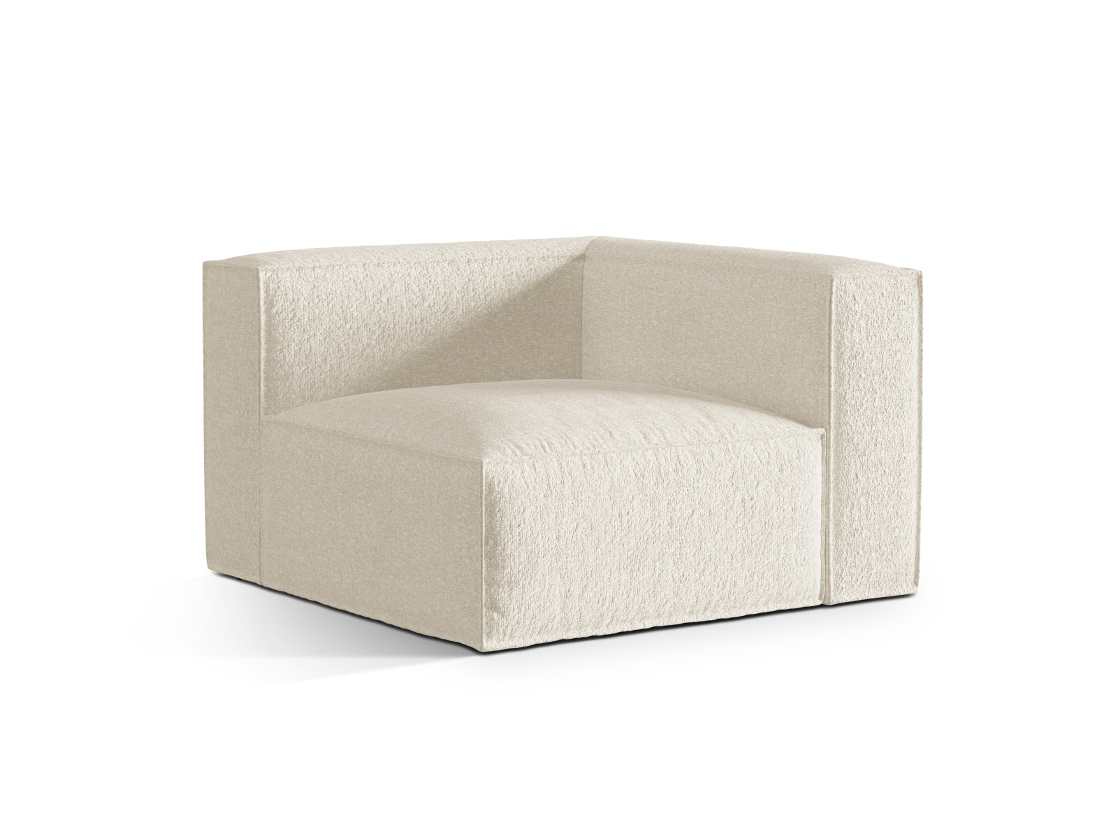 Elegantes Nuria Corner Modul 1 Sitzer in Ivory-Monet, ideal für stilvolle Wohnräume. Teil der modularen Sofaserie von Micadoni.