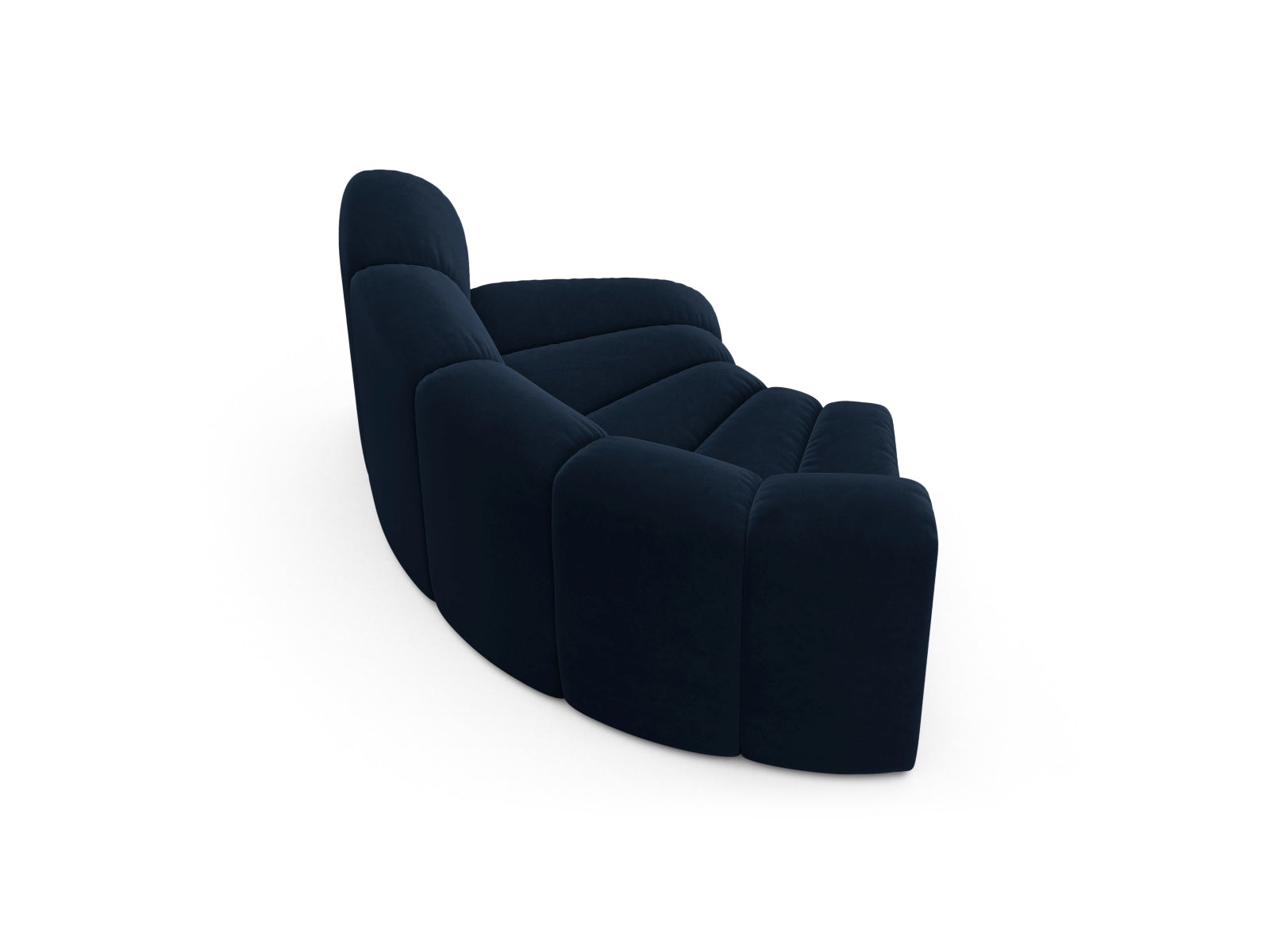 Modulares Sofa Lupine Velour Modul Corner 1 Sitzer in Royal Blue, perfekt für kreative Raumgestaltungen und modernen Komfort.