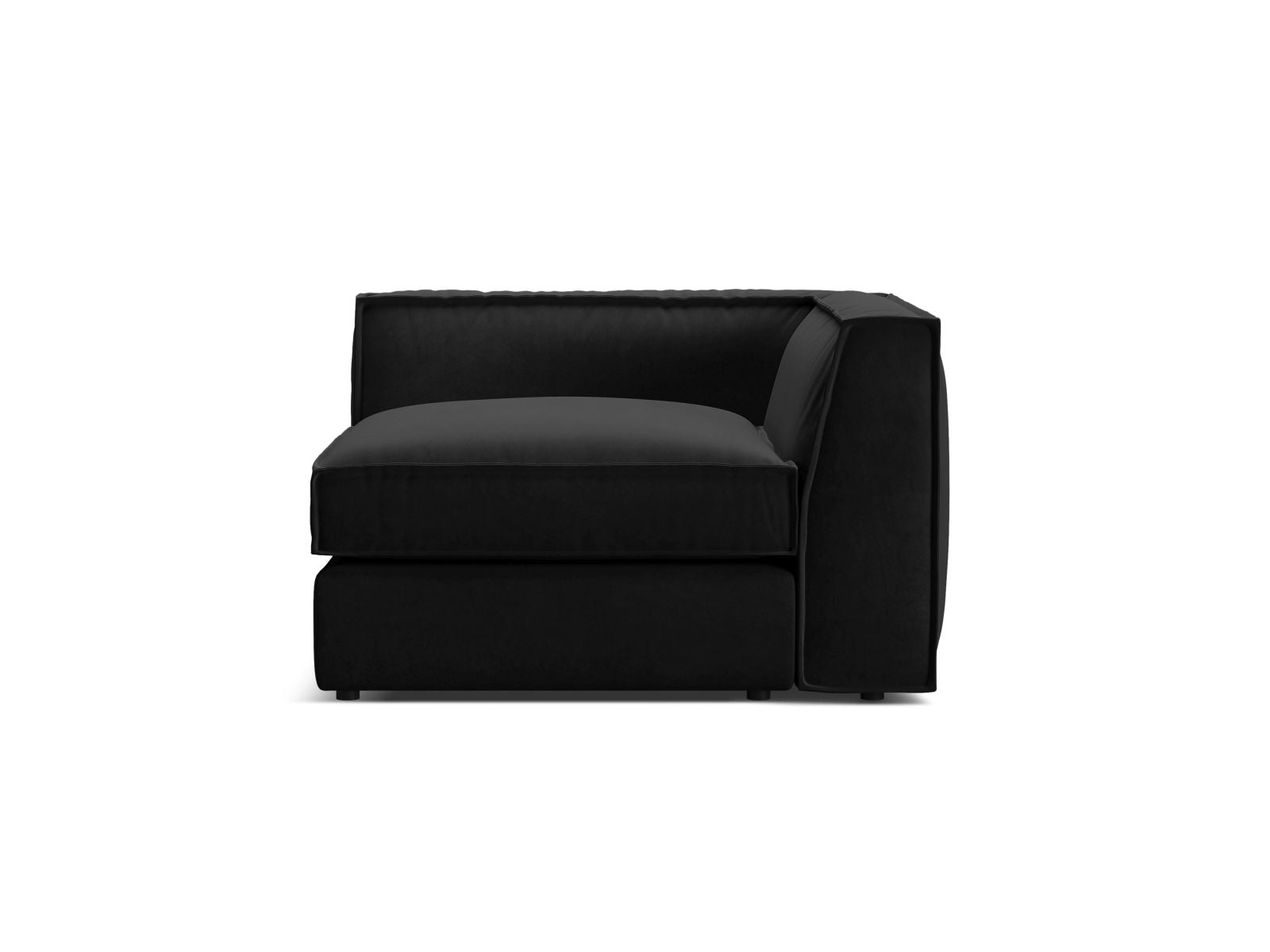 1-Sitzer Eckmodul Pola in Black-Salvador präsentiert im Onlineshop von KAQTU Design AG. Modulares Sofa ist von Micadoni
