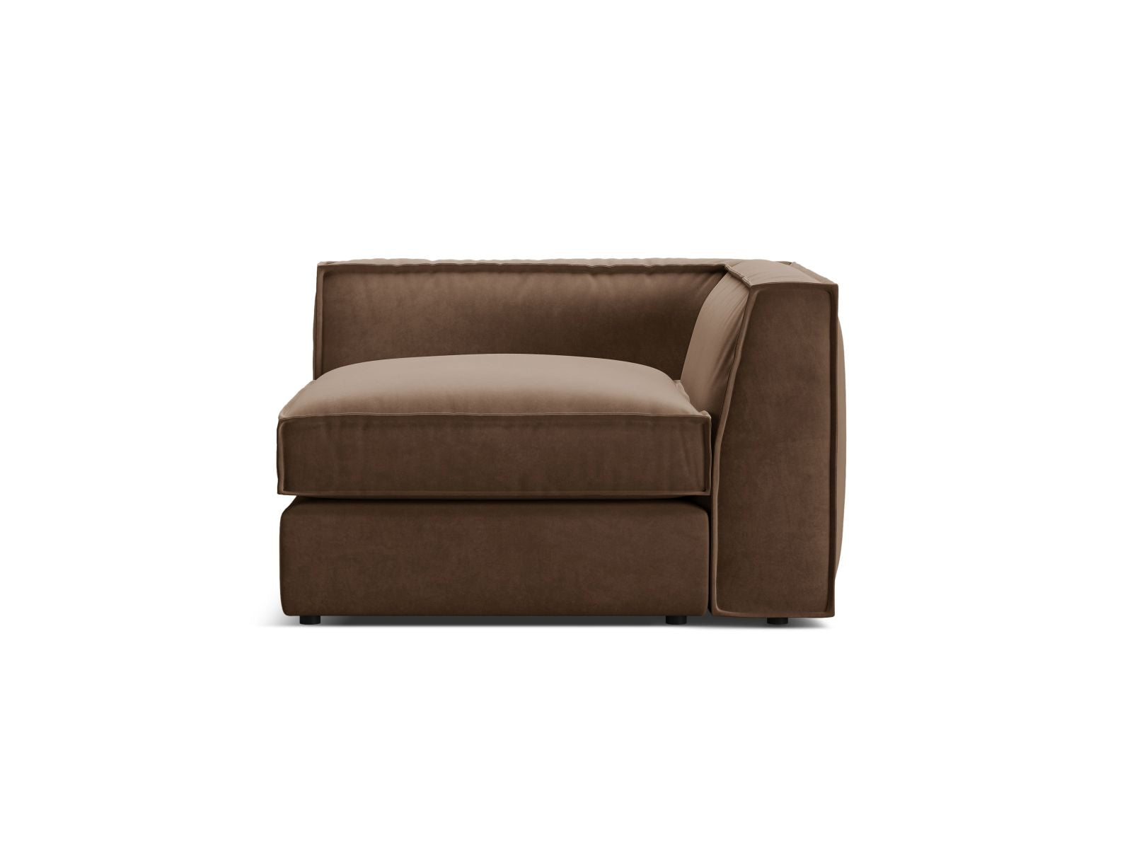 1-Sitzer Eckmodul Pola in Chocolate-Salvador präsentiert im Onlineshop von KAQTU Design AG. Modulares Sofa ist von Micadoni