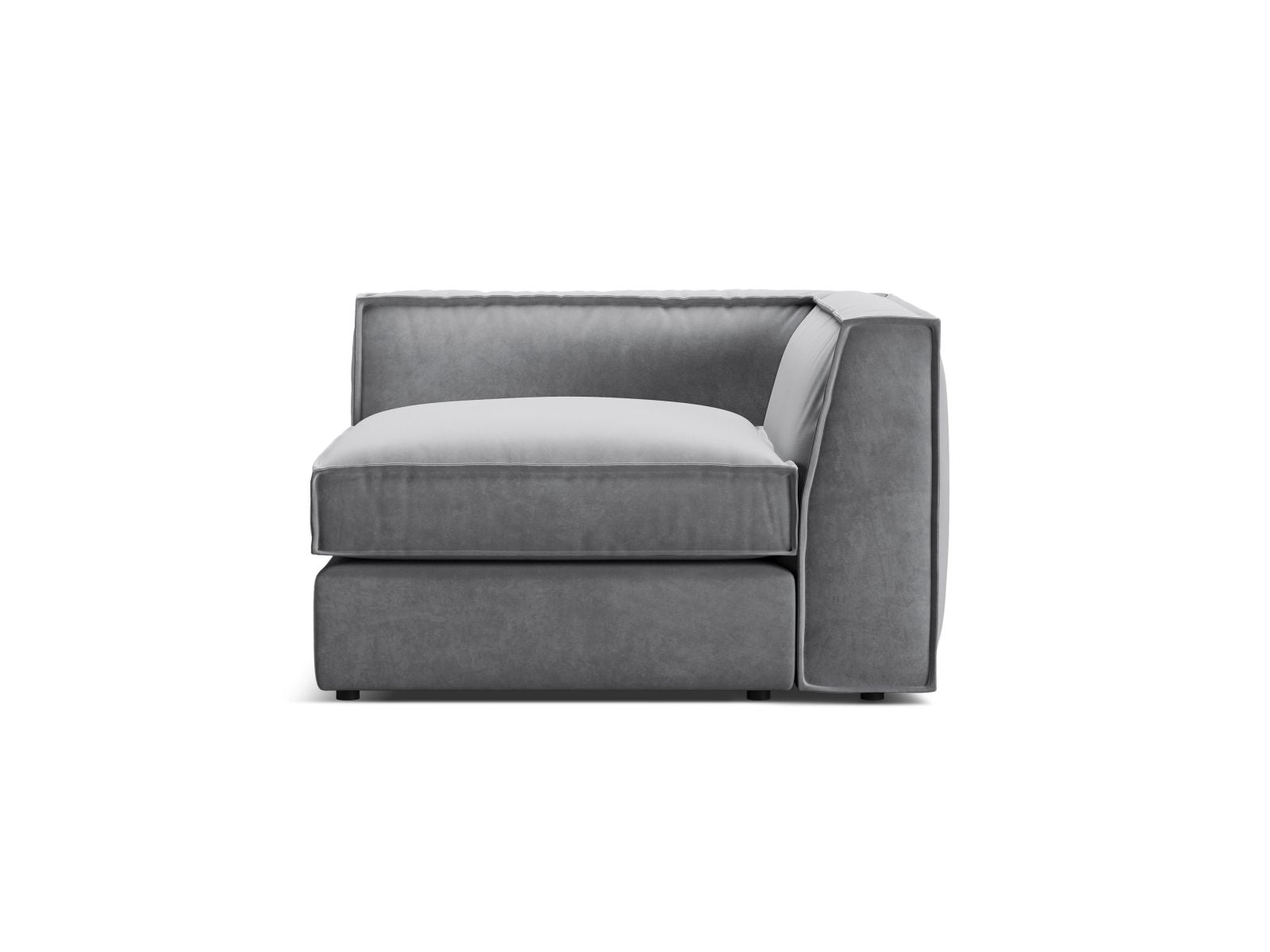 1-Sitzer Eckmodul Pola in Grey-Salvador präsentiert im Onlineshop von KAQTU Design AG. Modulares Sofa ist von Micadoni