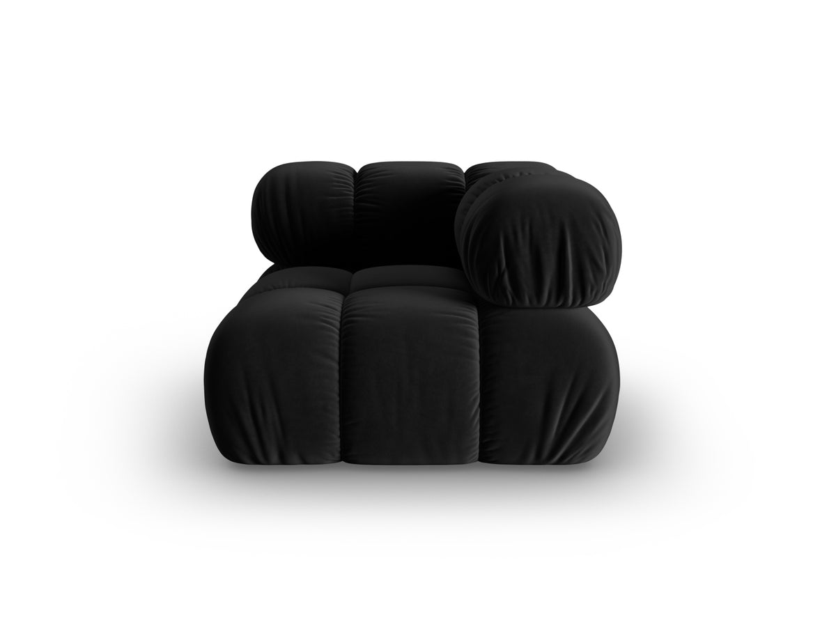 Bellis Velour Modul Corner 1 Sitzer in Black-Bluvel präsentiert im Onlineshop von KAQTU Design AG. Modulares Sofa ist von Micadoni