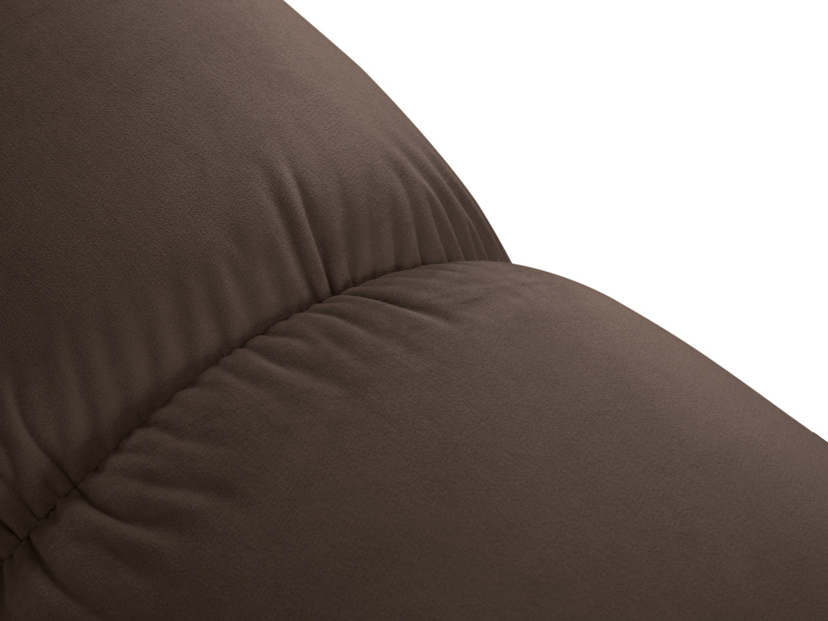 Bellis Velour Modul Corner 1 Sitzer in Dark Brown-Bluvel präsentiert im Onlineshop von KAQTU Design AG. Modulares Sofa ist von Micadoni