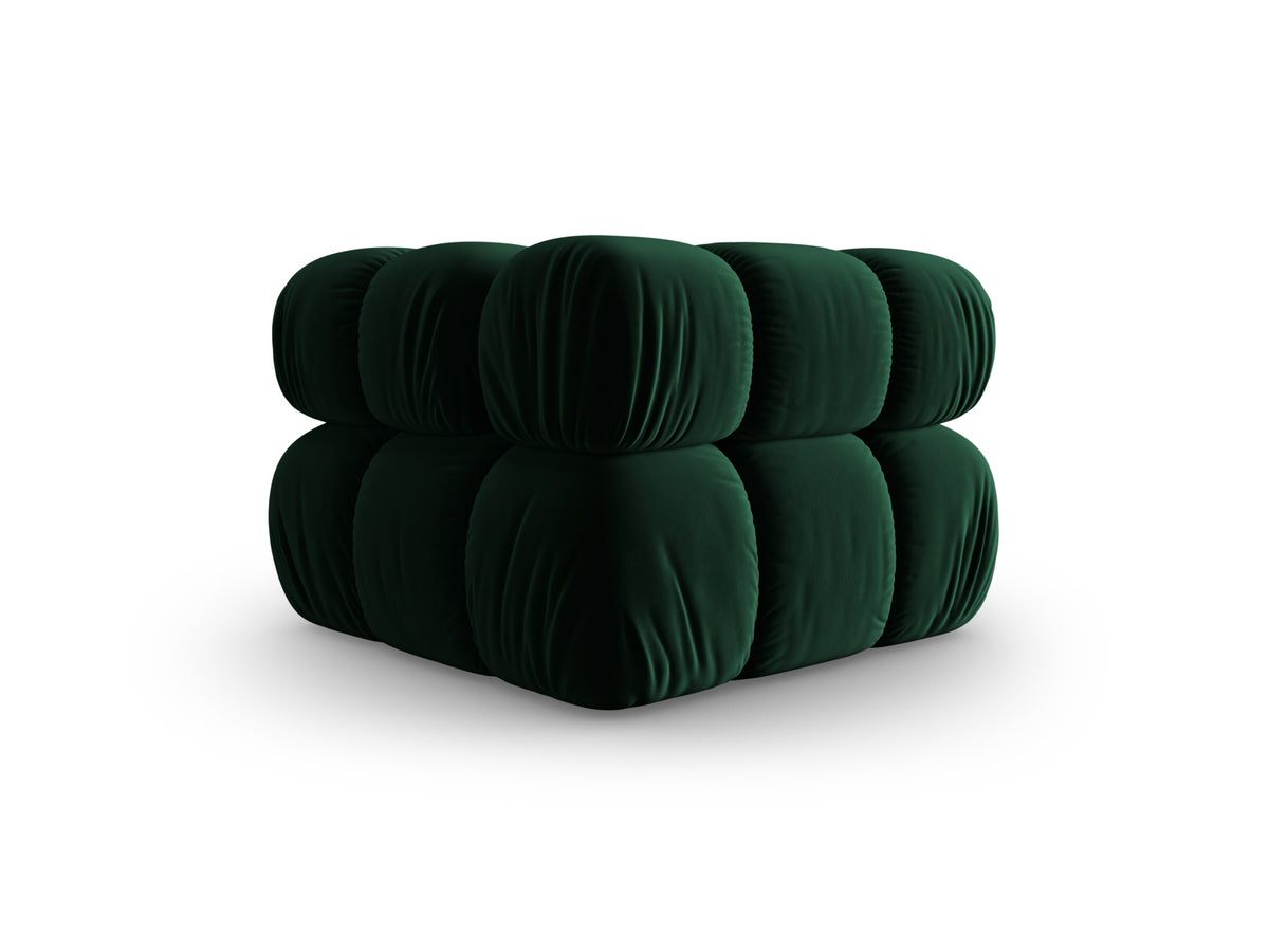 Bellis Velour Modul Corner 1 Sitzer in Bottle Green-Bluvel präsentiert im Onlineshop von KAQTU Design AG. Modulares Sofa ist von Micadoni