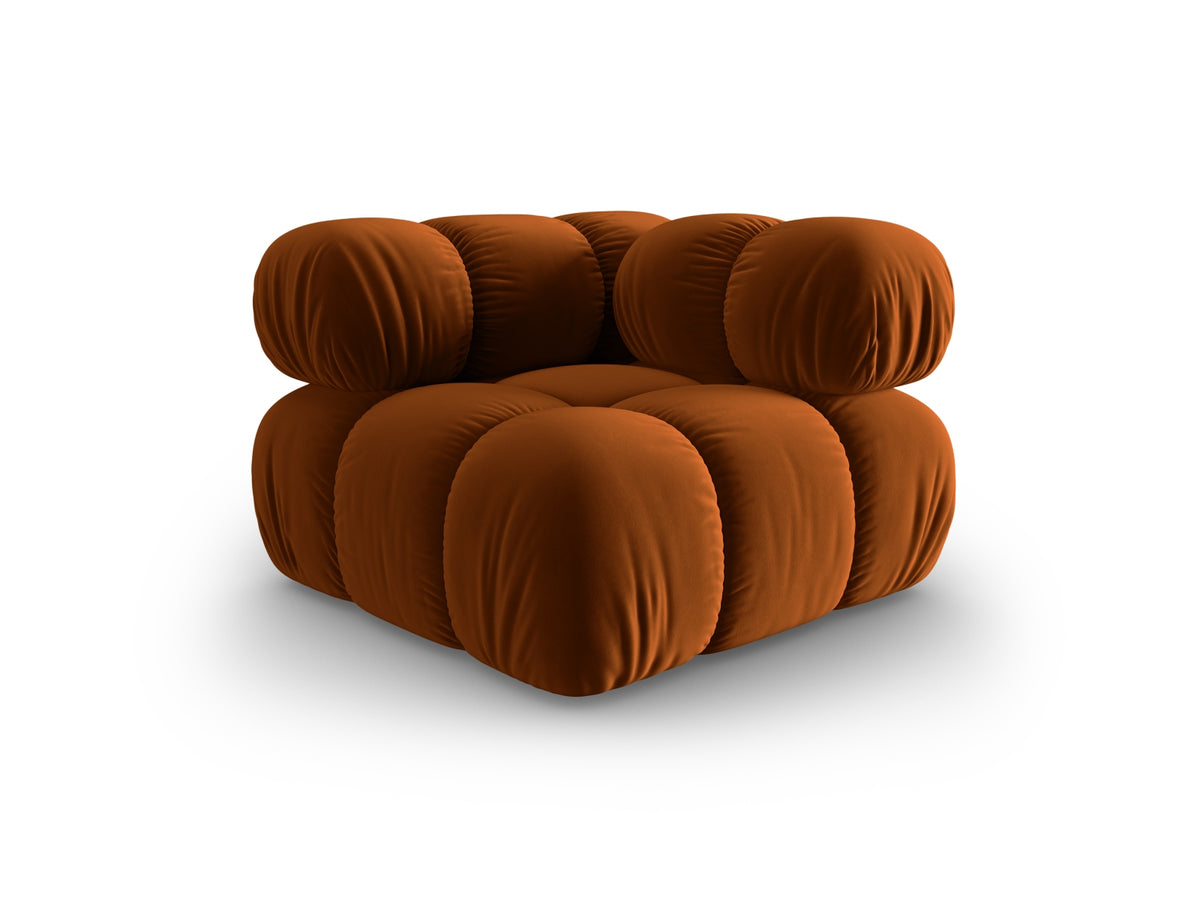 Bellis Velour Modul Corner 1 Sitzer in Terracotta-Bluvel präsentiert im Onlineshop von KAQTU Design AG. Modulares Sofa ist von Micadoni