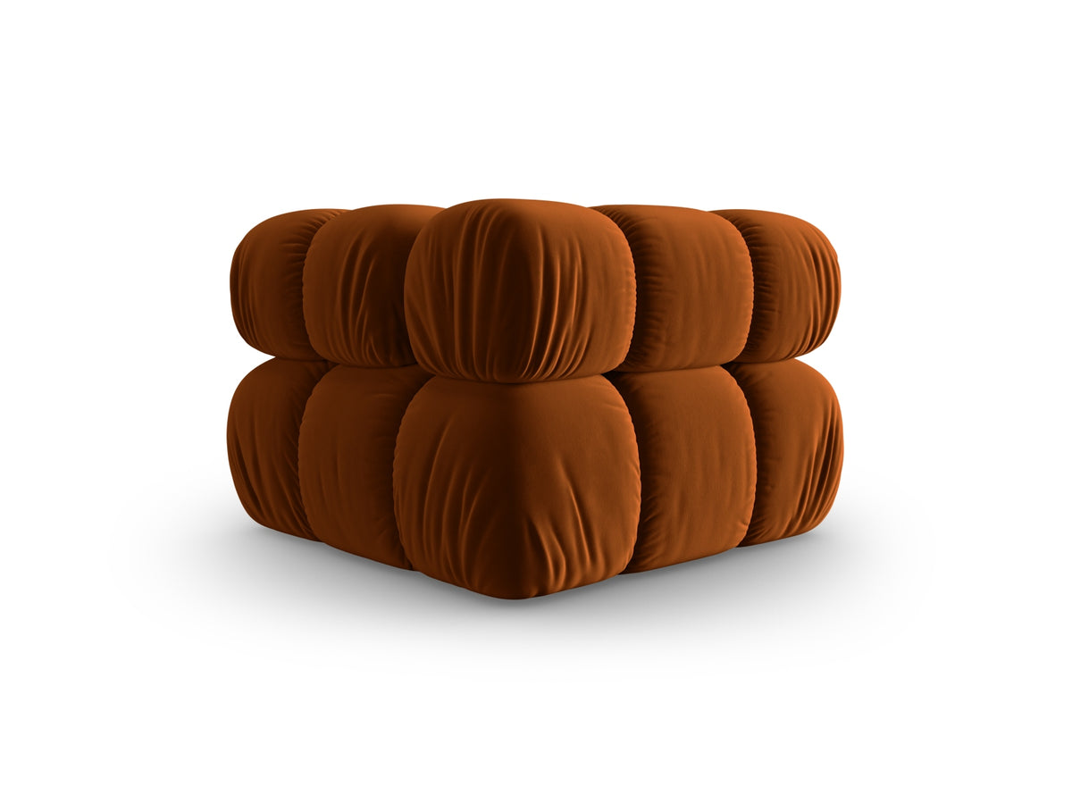 Bellis Velour Modul Corner 1 Sitzer in Terracotta-Bluvel präsentiert im Onlineshop von KAQTU Design AG. Modulares Sofa ist von Micadoni