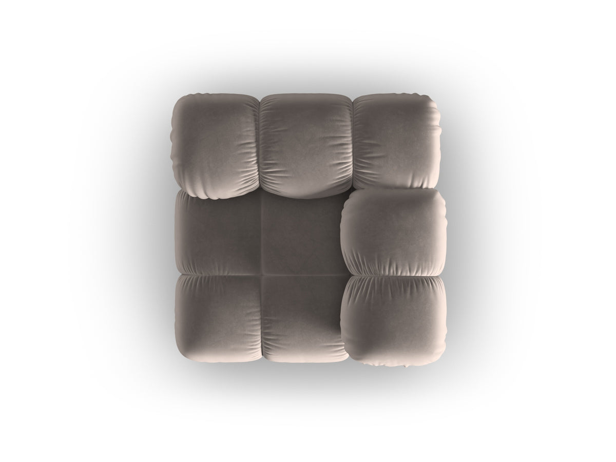 Bellis Velour Modul Corner 1 Sitzer in Cappuccino-Bluvel präsentiert im Onlineshop von KAQTU Design AG. Modulares Sofa ist von Micadoni