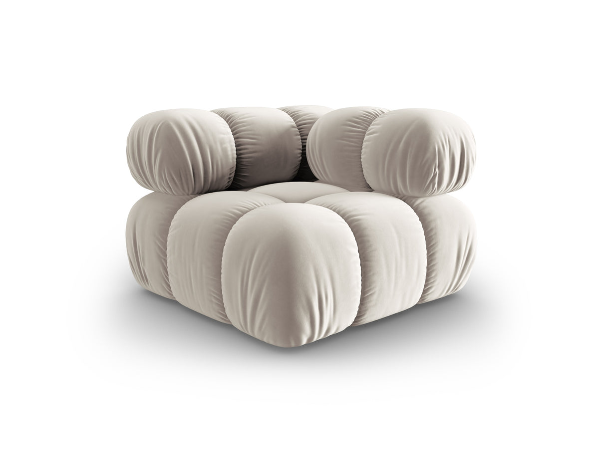 Bellis Velour Modul Corner 1 Sitzer in Dark Beige-Bluvel präsentiert im Onlineshop von KAQTU Design AG. Modulares Sofa ist von Micadoni