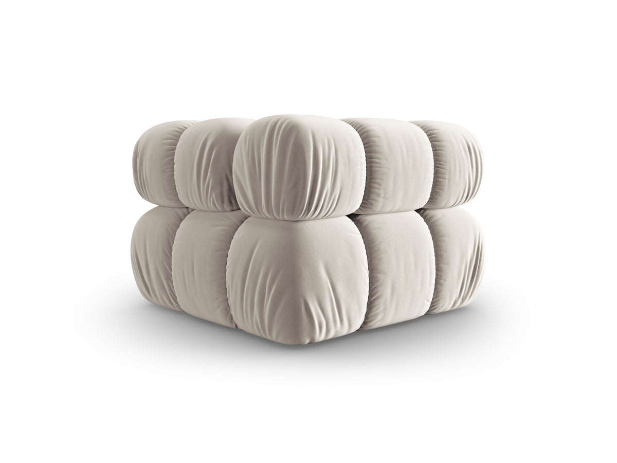 Bellis Velour Modul Corner 1 Sitzer in Dark Beige-Bluvel präsentiert im Onlineshop von KAQTU Design AG. Modulares Sofa ist von Micadoni