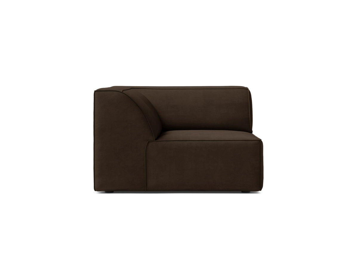 1-Sitzer Eckmodul Jodie in Dark Grey-Bluvel präsentiert im Onlineshop von KAQTU Design AG. Modulares Sofa ist von Micadoni