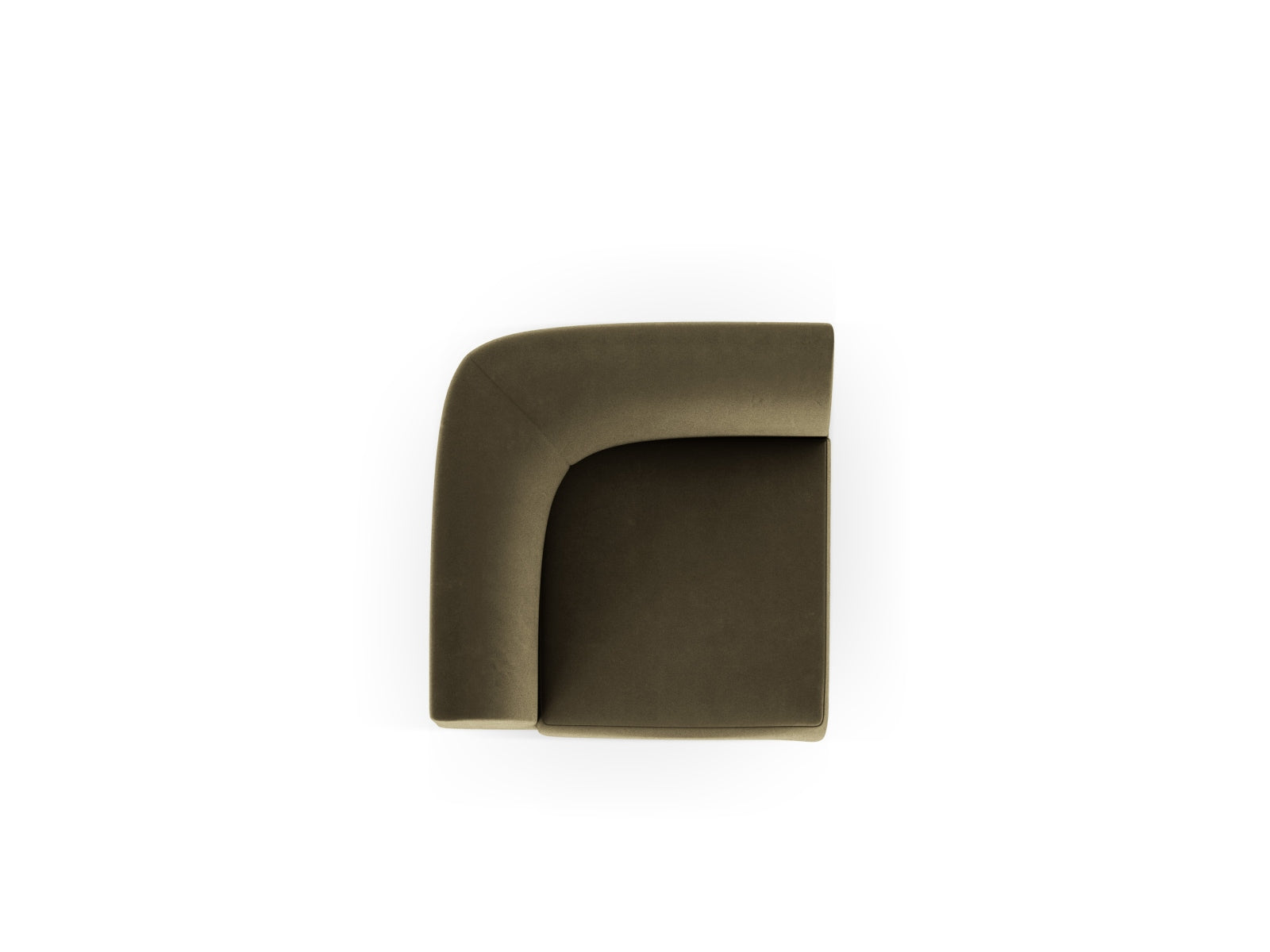 Miley Velour Modul Corner 1 Sitzer in Green präsentiert im Onlineshop von KAQTU Design AG. Modulares Sofa ist von Micadoni
