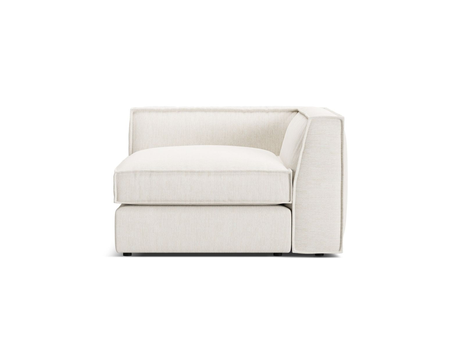 1-Sitzer Eckmodul Pola in White-Babel präsentiert im Onlineshop von KAQTU Design AG. Modulares Sofa ist von Micadoni