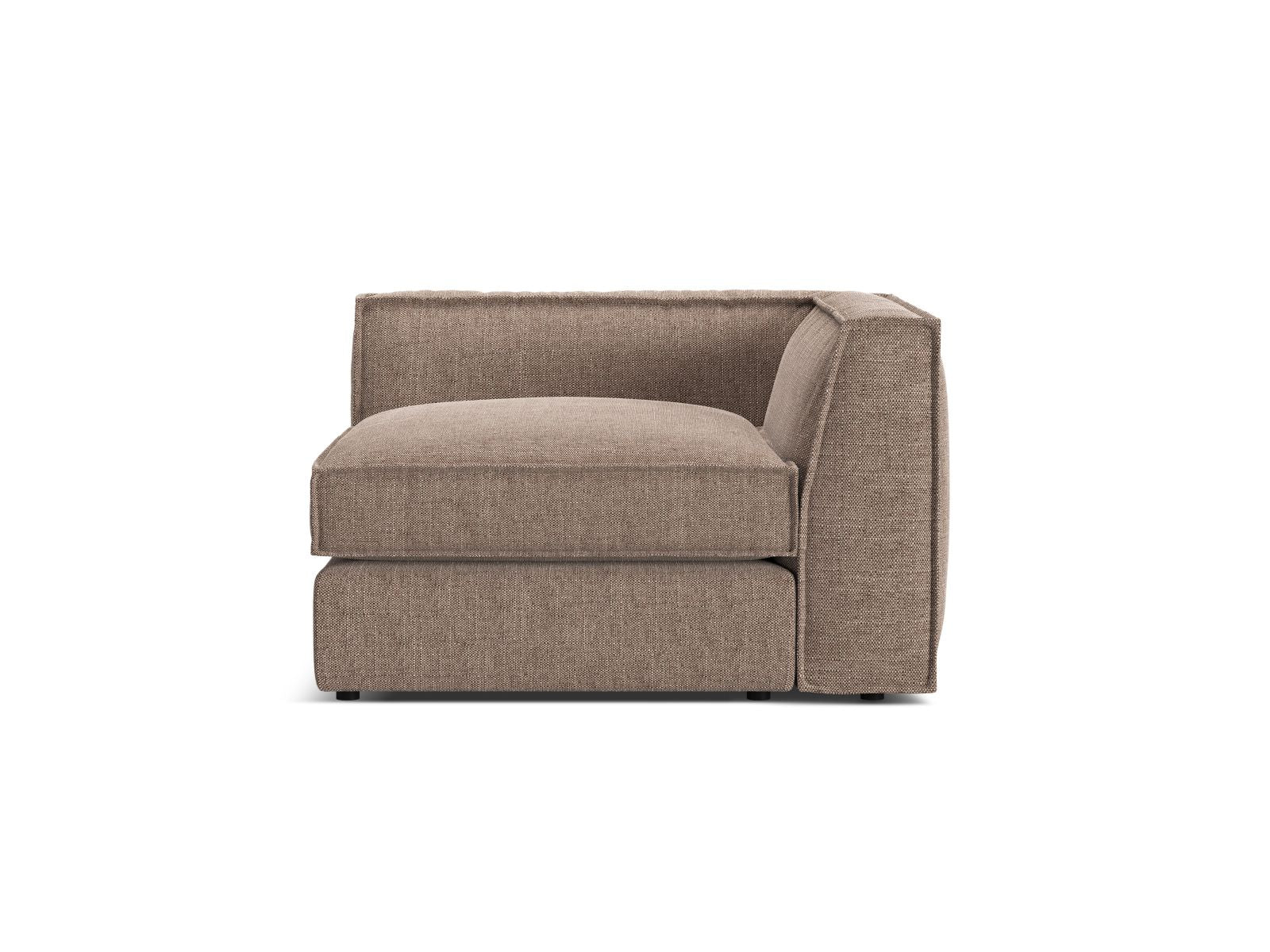 1-Sitzer Eckmodul Pola in Light Brown-Babel präsentiert im Onlineshop von KAQTU Design AG. Modulares Sofa ist von Micadoni