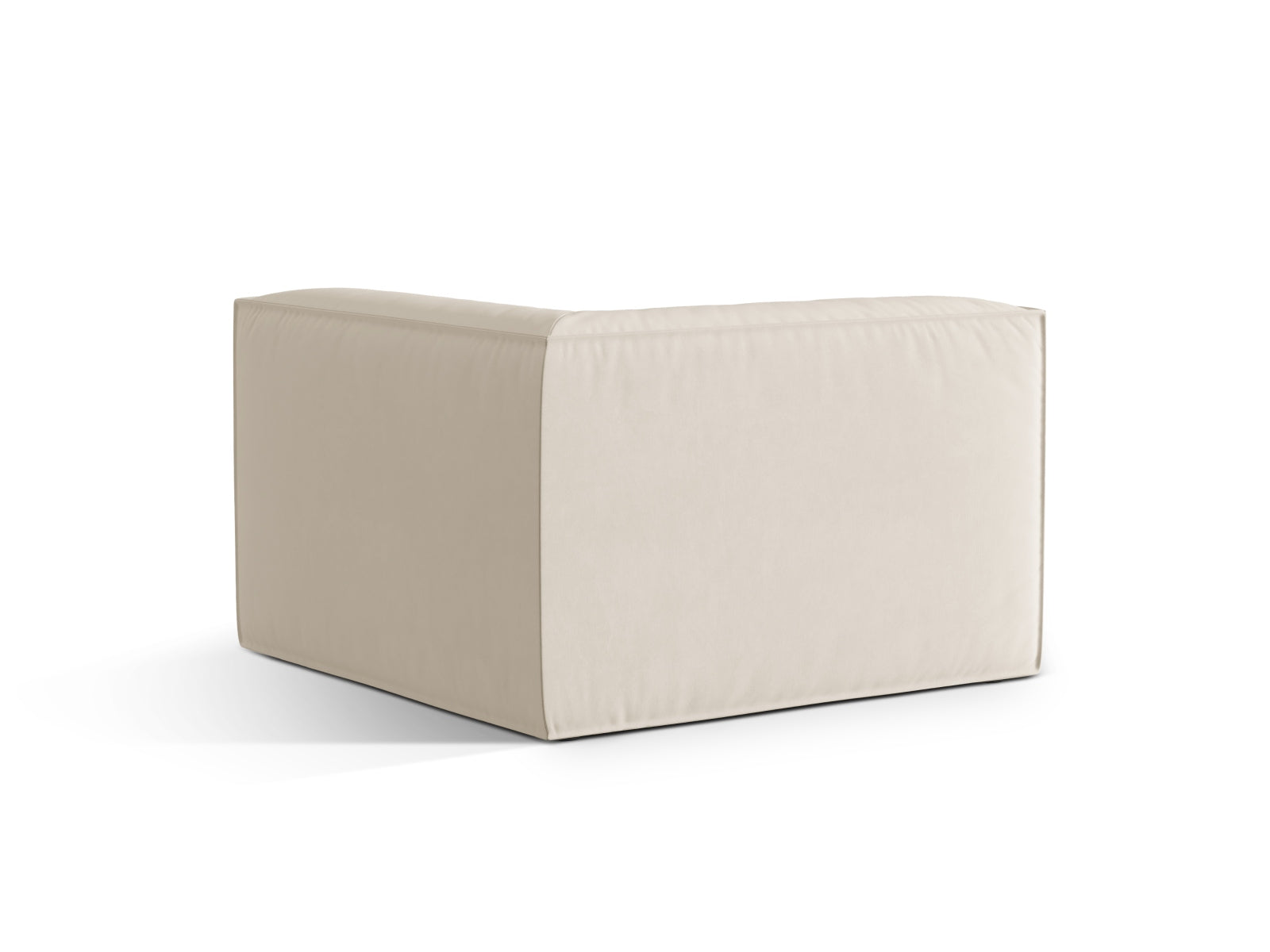 Nuria Velour Modul Corner 1 Sitzer in Beige präsentiert im Onlineshop von KAQTU Design AG. Modulares Sofa ist von Micadoni