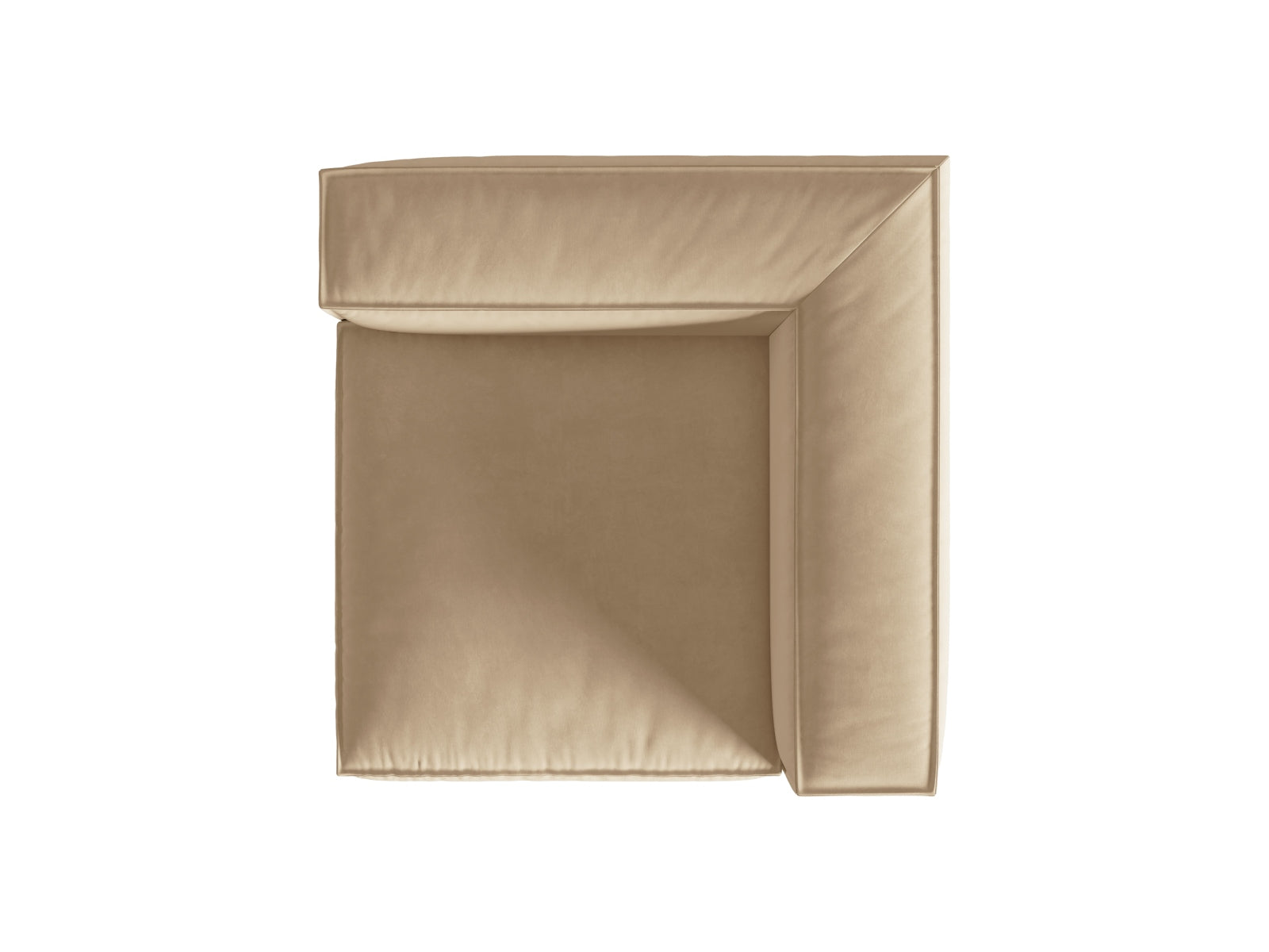Nuria Velour Modul Corner 1 Sitzer in Nude präsentiert im Onlineshop von KAQTU Design AG. Modulares Sofa ist von Micadoni
