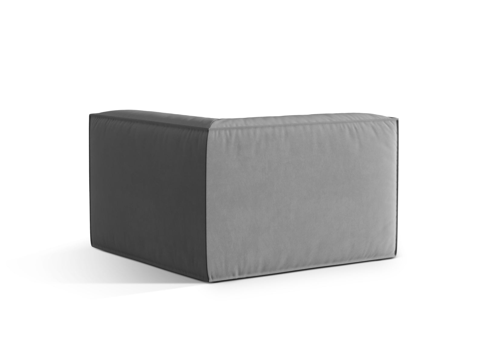 Nuria Velour Modul Corner 1 Sitzer in Grey präsentiert im Onlineshop von KAQTU Design AG. Modulares Sofa ist von Micadoni