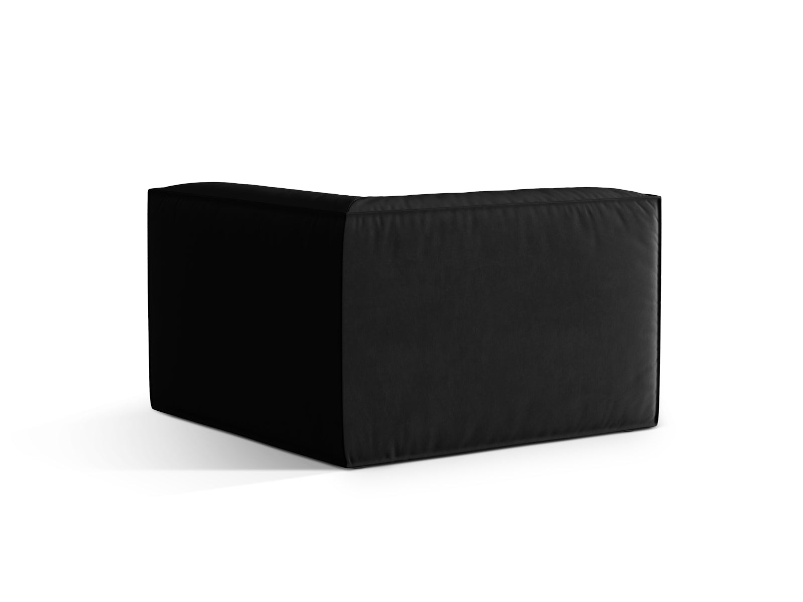 Nuria Velour Modul Corner 1 Sitzer in Black präsentiert im Onlineshop von KAQTU Design AG. Modulares Sofa ist von Micadoni