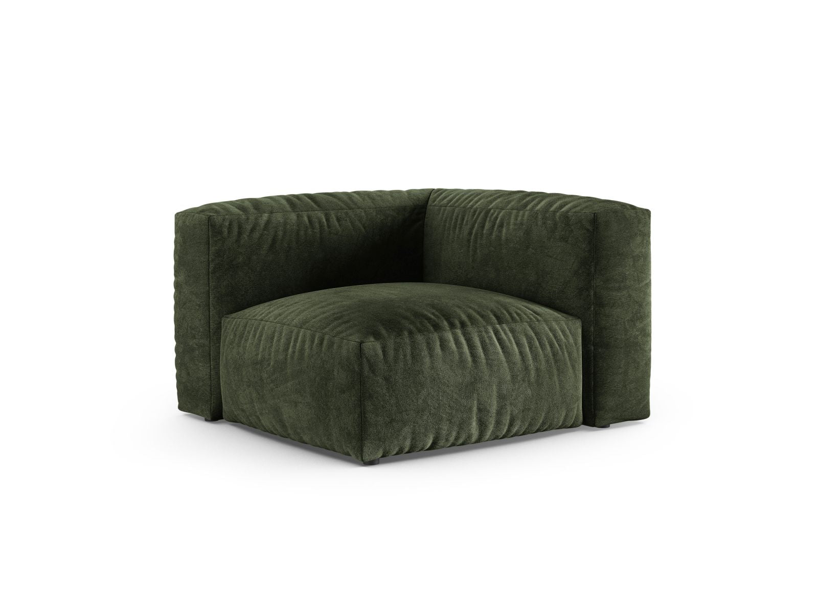 Elegantes 1-Sitzer Eckmodul XL Martina in der Farbe Green-Vogue, ideal für individuelle Sofa-Gestaltung im modernen Wohnraum.