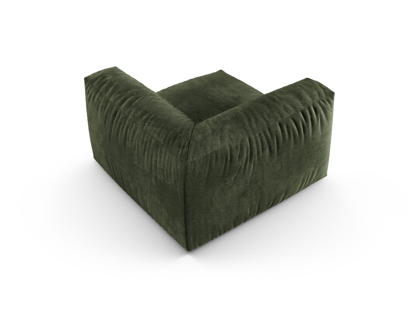 Elegantes XL 1-Sitzer Eckmodul Martina in Green-Vogue, ideal für individuelle Sofa-Arrangements und moderne Wohnstile.