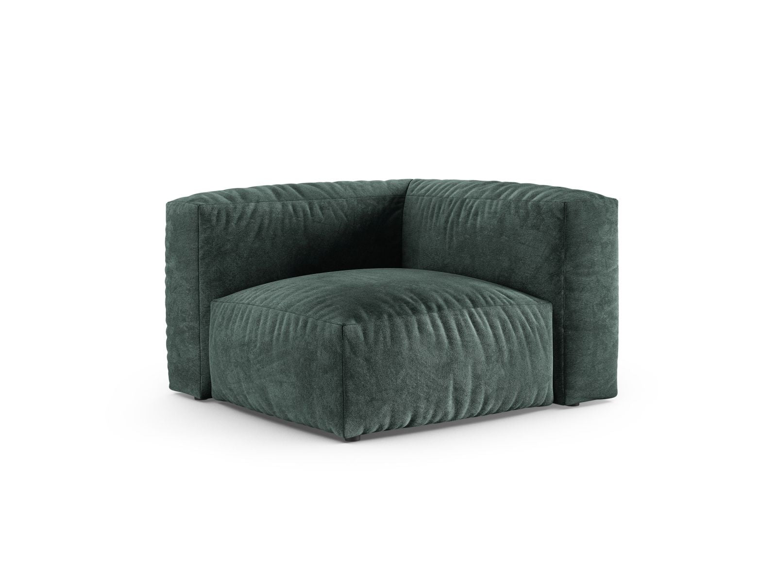 Elegantes 1-Sitzer Eckmodul XL Martina in Petrol-Vogue, ideal für individuelle Sofa-Gestaltung, erhältlich bei KAQTU Design AG.