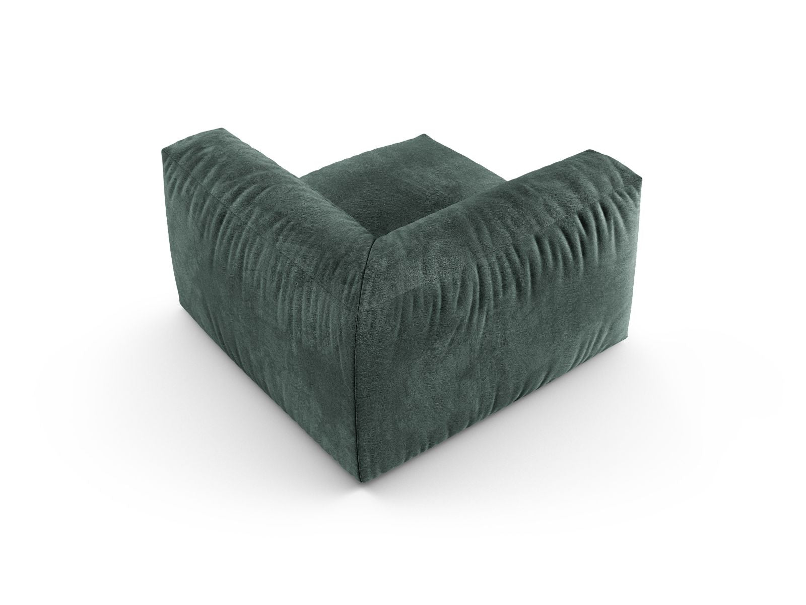 Elegantes 1-Sitzer Eckmodul XL Martina in Petrol-Vogue, ideal für individuelle Sofa-Arrangements und zeitgemäße Einrichtung.