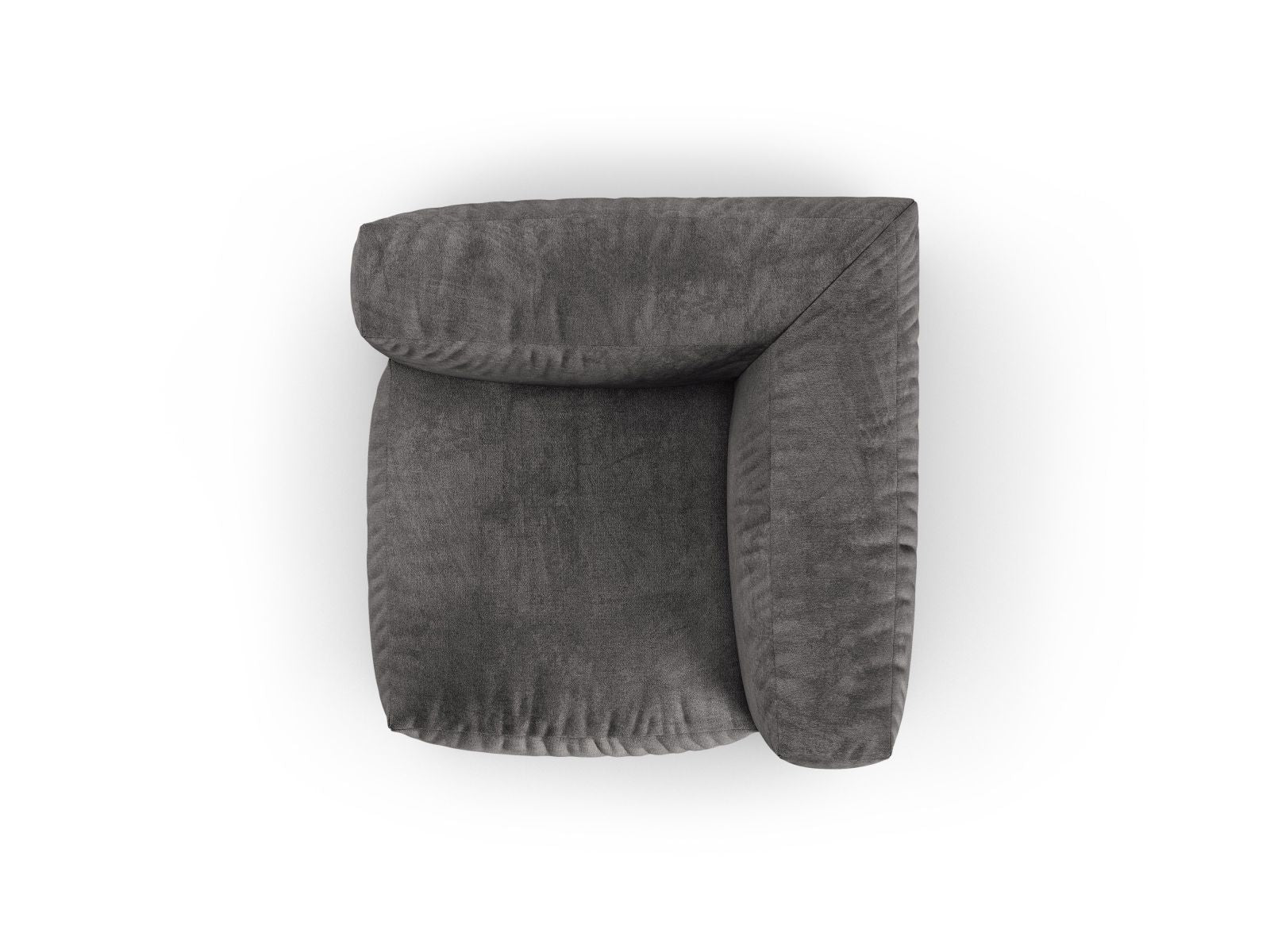 Stylisches 1-Sitzer Eckmodul XL Martina in zeitgemäßem Grau, perfekt für kreative Sofa-Kombinationen in jedem modernen Zuhause.