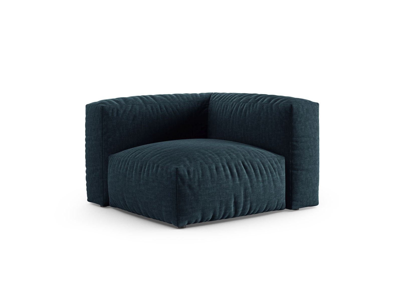 Elegantes 1-Sitzer Eckmodul XL Martina in stilvollem Blue Jeans-Boston, ideal für individuelle Sofa-Gestaltung im modernen Wohnraum.
