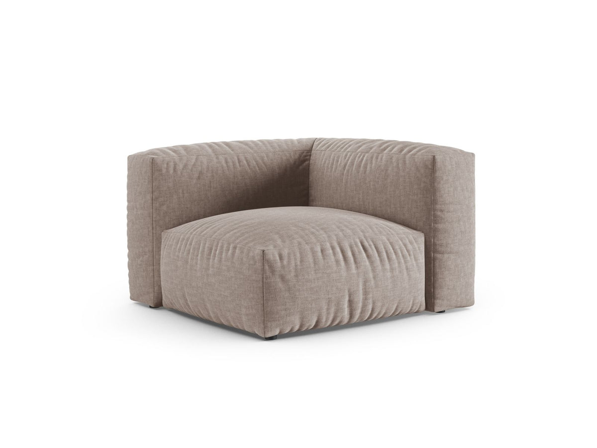 1-Sitzer Eckmodul XL Martina in Dark Beige-Boston präsentiert im Onlineshop von KAQTU Design AG. Modulares Sofa ist von Micadoni