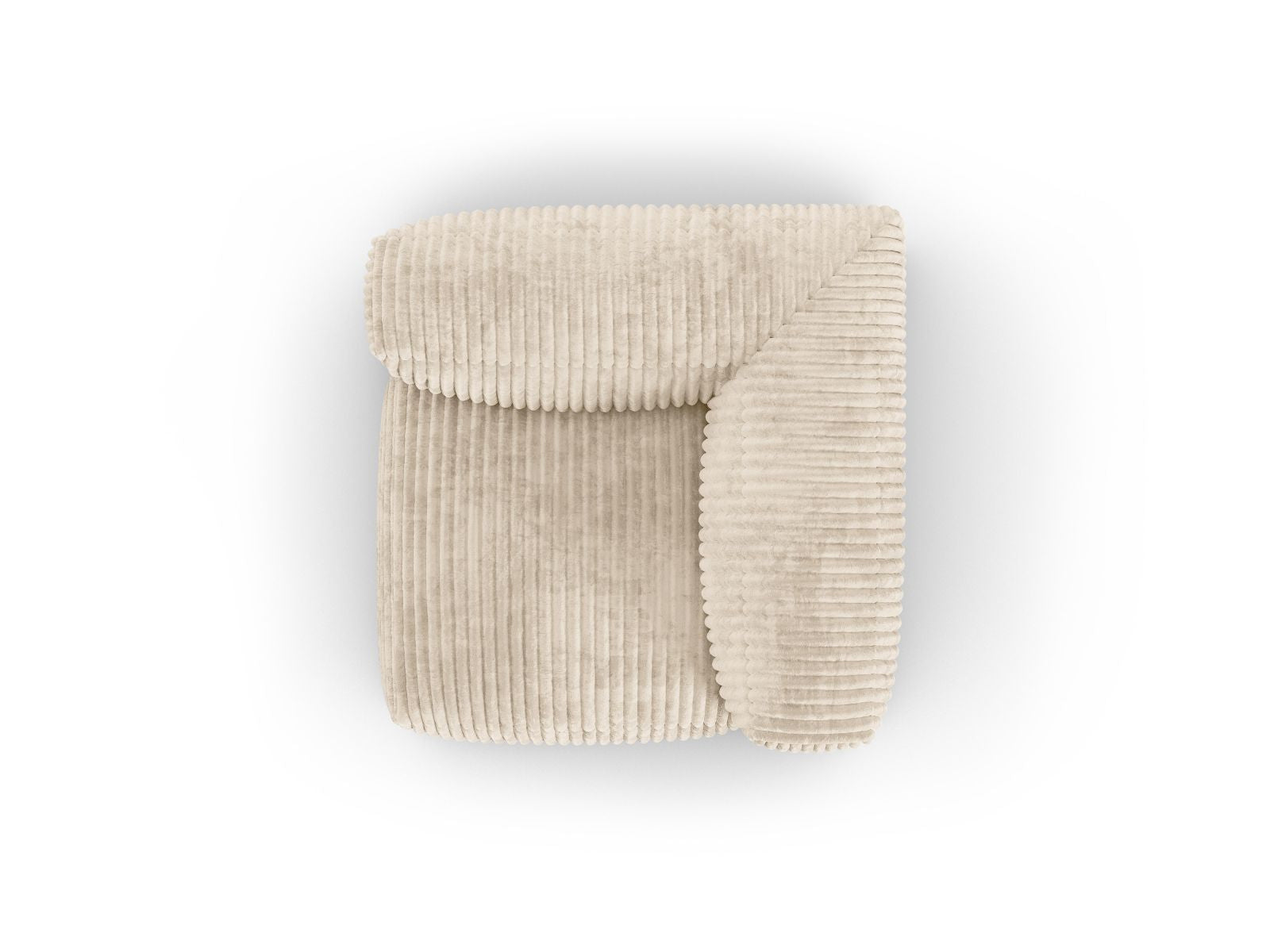 Stylisches 1-Sitzer Eckmodul XL Martina in zartem Light Beige-Tilia, perfekt für kreative und flexible Sofa-Designs in zeitgemäßen Interiors.