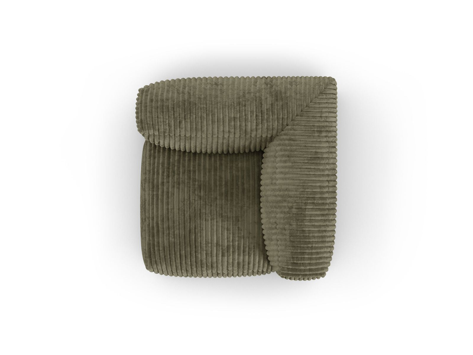 Stylisches 1-Sitzer Eckmodul XL Martina in Moss Green-Tilia, perfekt für kreative Sofa-Kombinationen und zeitgemäße Einrichtung.