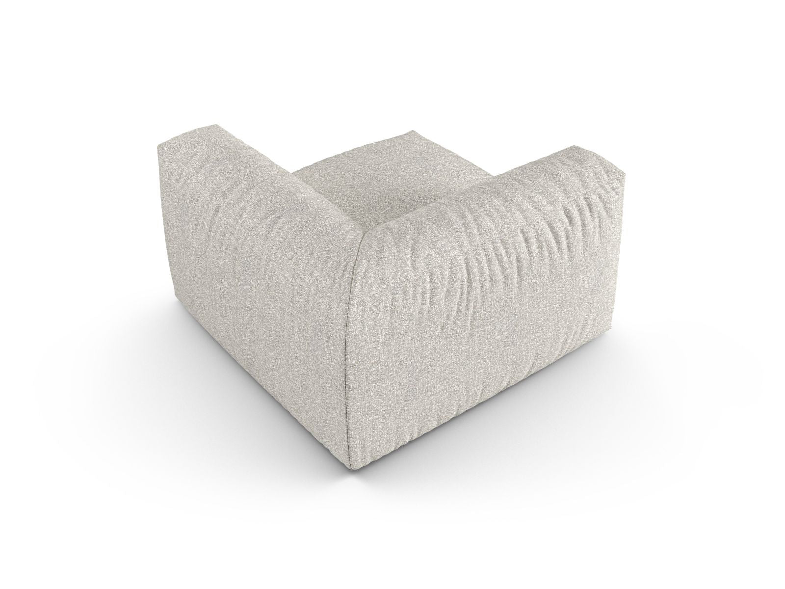 Elegantes 1-Sitzer Eckmodul XL Martina in Grau-Beige Melange, ideal für individuelle Sofa-Arrangements in einem zeitgemäßen Wohnstil.