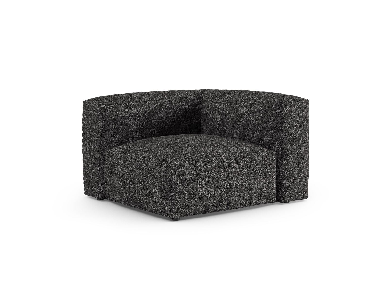 Elegantes 1-Sitzer Eckmodul XL Martina in Anthrazit, ideal für individuelle Sofa-Gestaltung, erhältlich bei KAQTU Design AG.