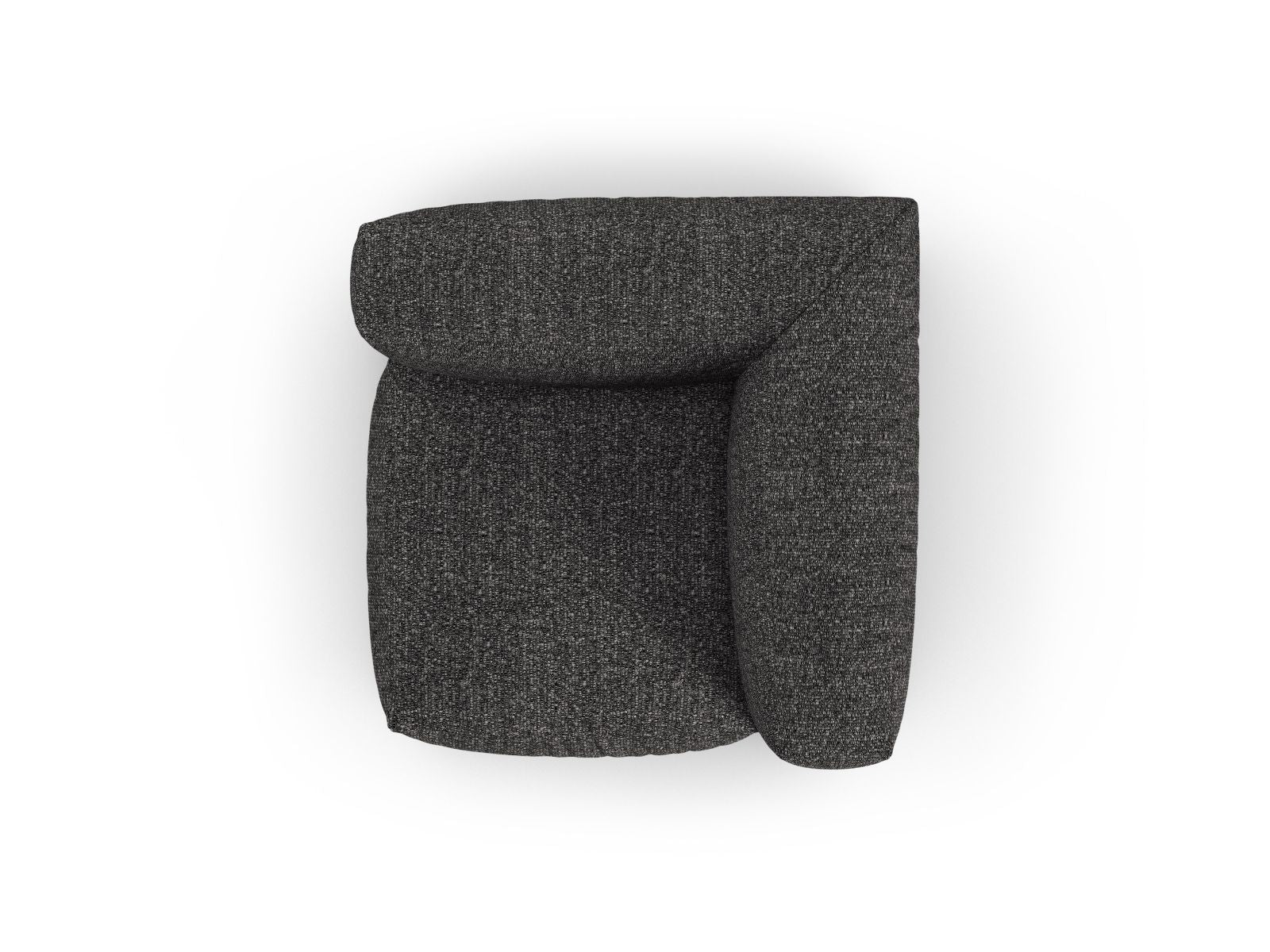 Stylisches 1-Sitzer Eckmodul XL Martina in modernem Anthrazit, perfekt für kreative Sofa-Kombinationen und modernes Wohndesign.