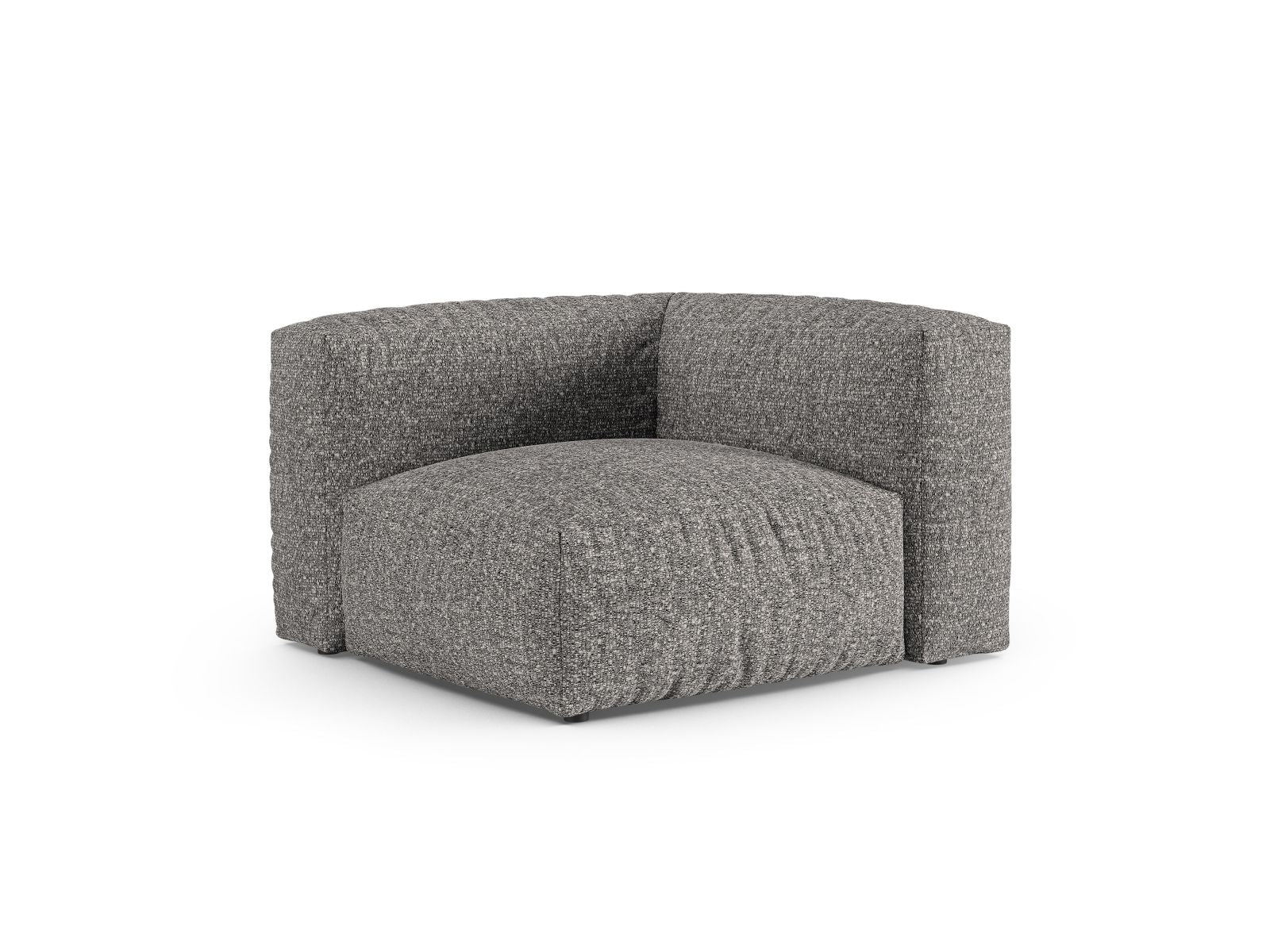 Elegantes 1-Sitzer Eckmodul XL Martina in Graphit, ideal für individuelle Sofa-Gestaltung. Hochwertiges Design von Micadoni.