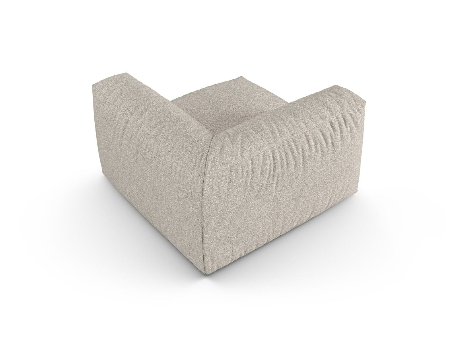 Beige 1-Sitzer Eckmodul XL Martina von Micadoni, stilvolles Sofa-Element für individuelle Wohnkonzepte und komfortable Entspannung.