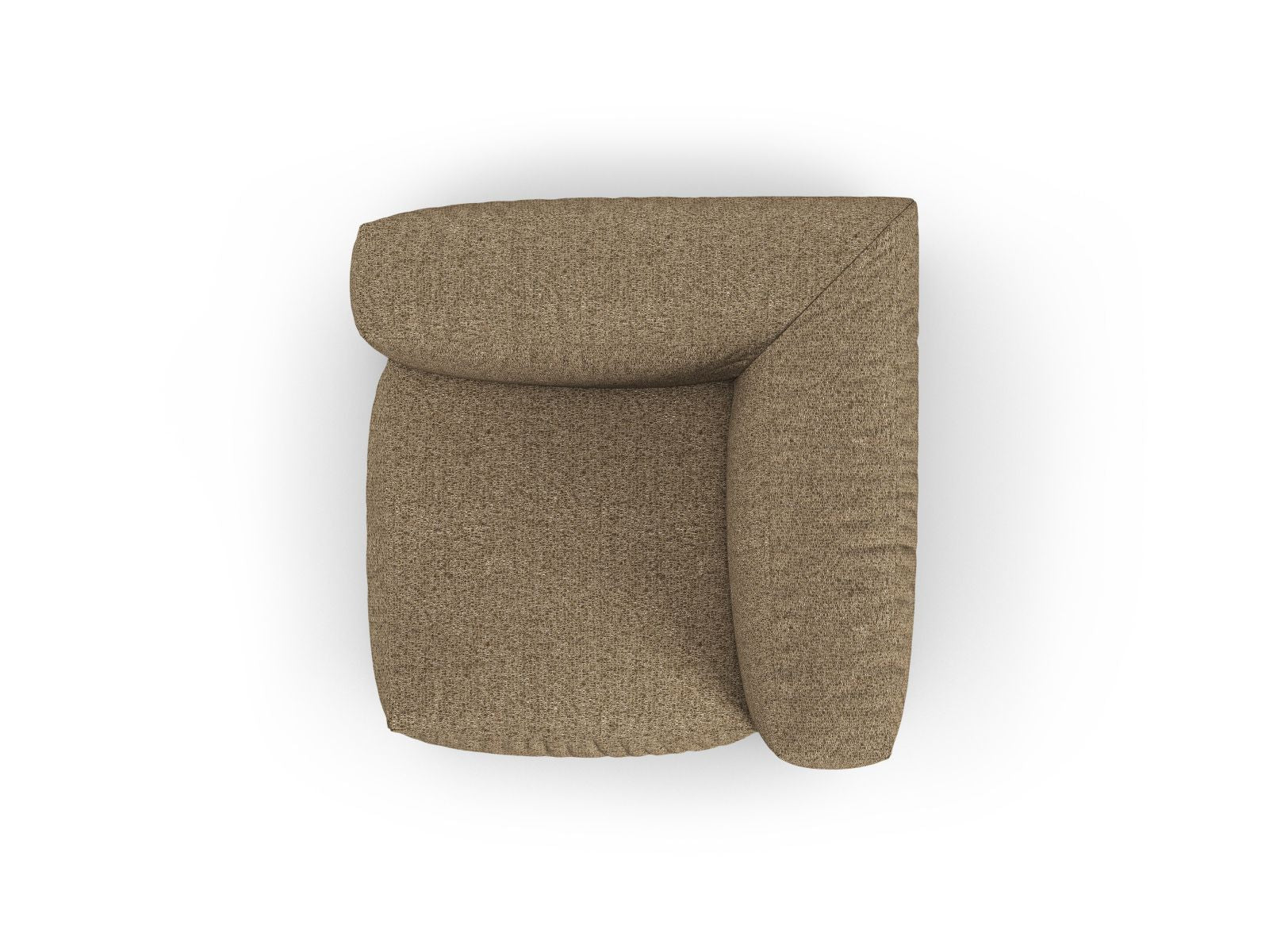 Stylisches 1-Sitzer Eckmodul XL Martina in sanftem Cappuccino, perfekt für kreative und flexible Sofa-Designs in zeitgemäßen Wohnräumen.