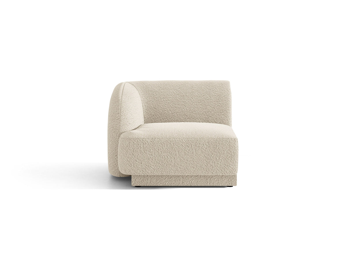 Miley Boucle Modul links 1 Sitzer in Beige-Baloo präsentiert im Onlineshop von KAQTU Design AG. Modulares Sofa ist von Micadoni