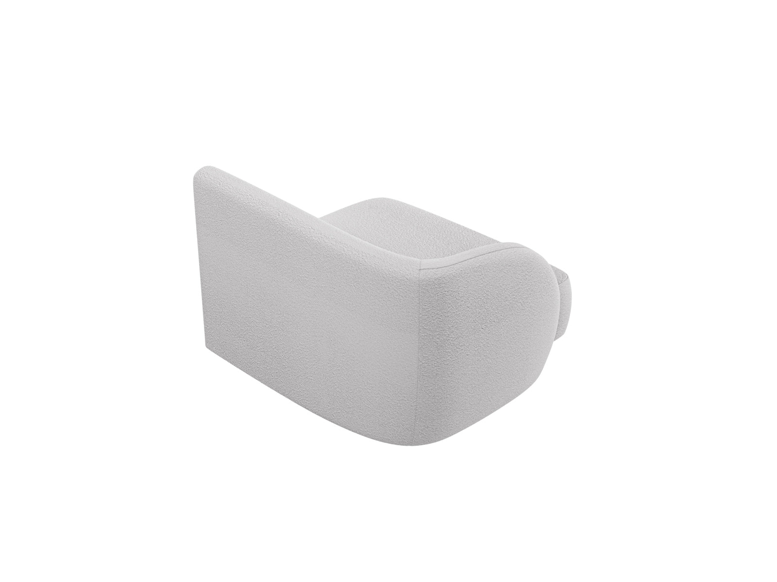 Miley Boucle Modul links 1 Sitzer in Light Grey präsentiert im Onlineshop von KAQTU Design AG. Modulares Sofa ist von Micadoni