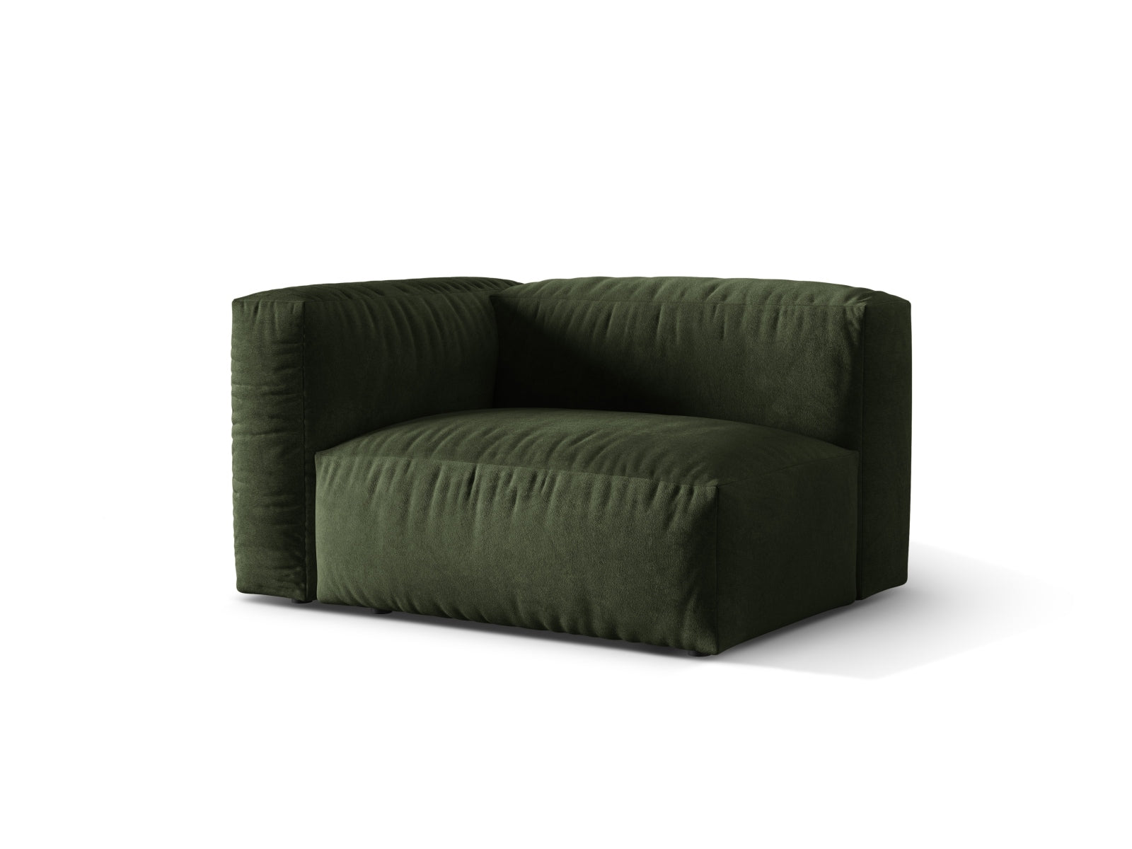 Erleben Sie den Martina Velour Modul links 1 Sitzer von Micadoni – perfekt für kleine Räume. Elegantes Design trifft auf höchsten Sitzkomfort!