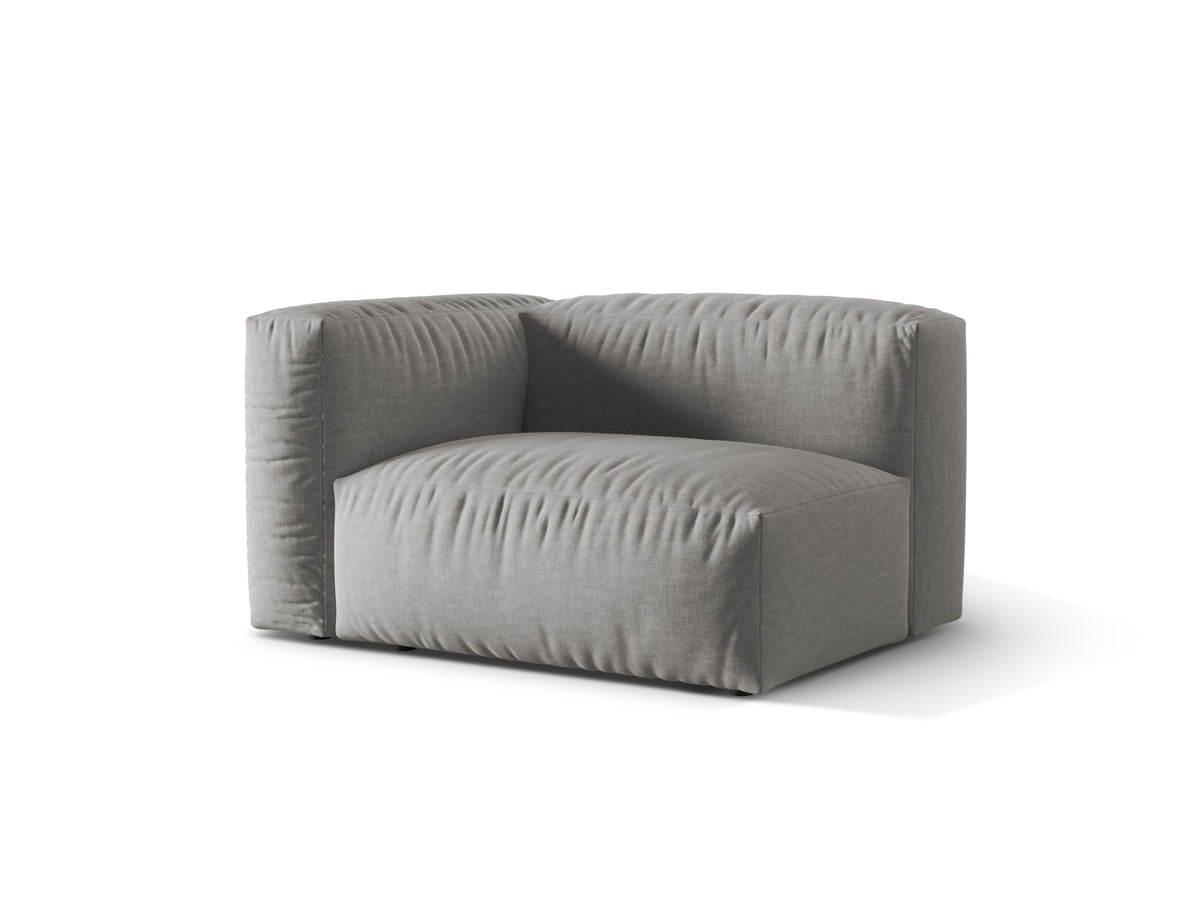 Martina Modul links 1 Sitzer in Light Grey-Boston präsentiert im Onlineshop von KAQTU Design AG. Modulares Sofa ist von Micadoni