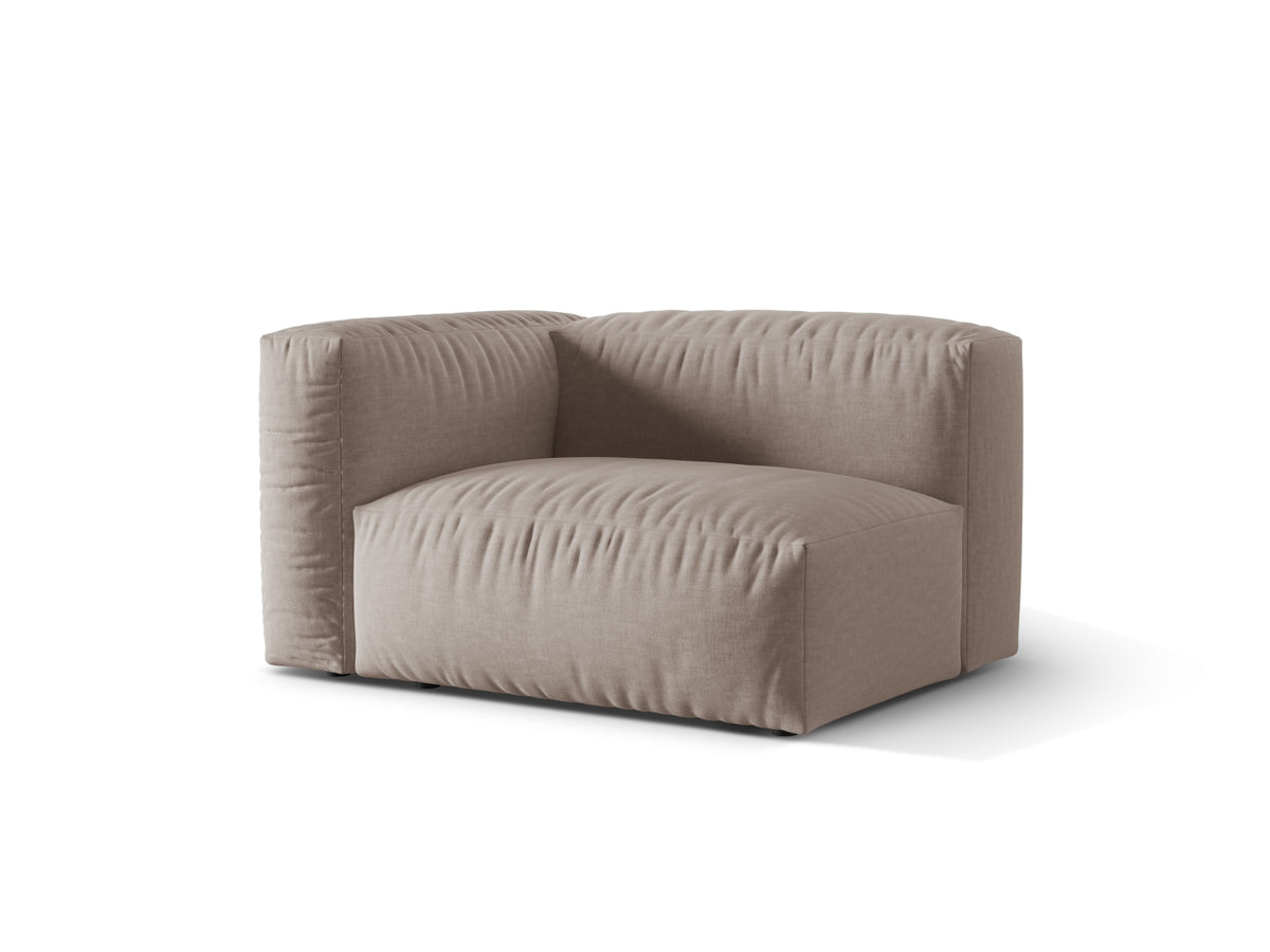 Martina Modul links 1 Sitzer in Dark Beige-Boston präsentiert im Onlineshop von KAQTU Design AG. Modulares Sofa ist von Micadoni