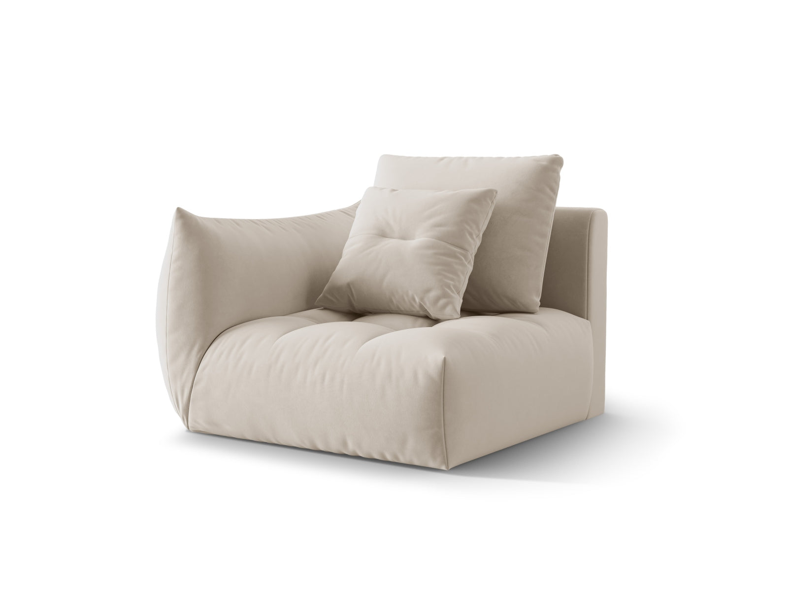 Entdecken Sie den eleganten Bloom Velour Modul 1-Sitzer von Micadoni – ein flexibles Boho-Möbelstück, das in zahlreichen Farben erhältlich ist und jeden Raum aufwertet!