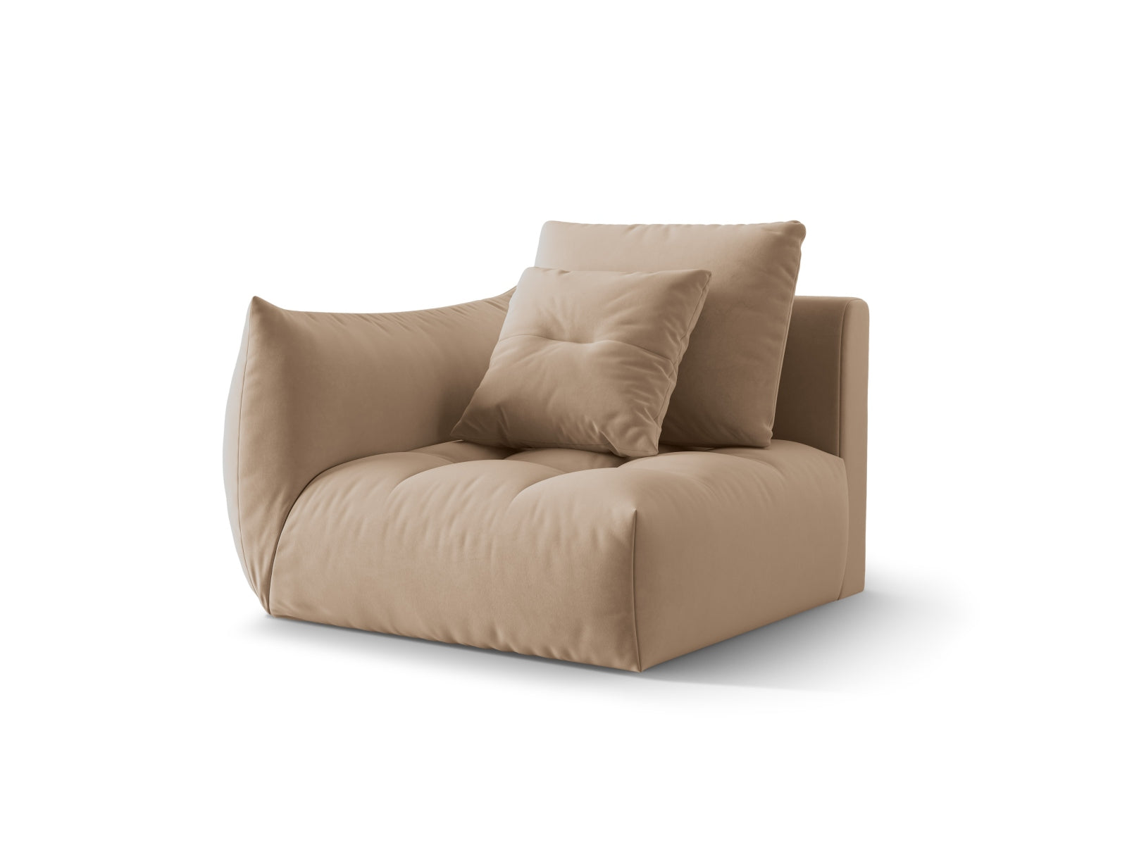 Entdecken Sie den eleganten Bloom Velour Modul 1-Sitzer von Micadoni – ein flexibles Boho-Möbelstück, das in vielen Farben erhältlich ist und jeden Raum aufwertet!