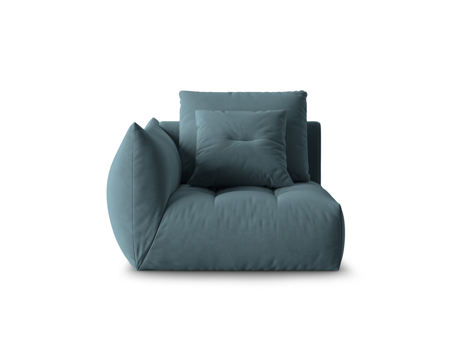 Bloom Velour Modul links 1 Sitzer in Pastel Blue präsentiert im Onlineshop von KAQTU Design AG. Modulares Sofa ist von Micadoni