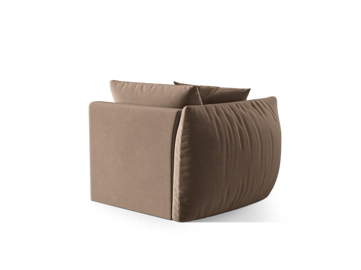 Chris Velour Modul links 1 Sitzer in Light Brown-Casino präsentiert im Onlineshop von KAQTU Design AG. Modulares Sofa ist von Micadoni